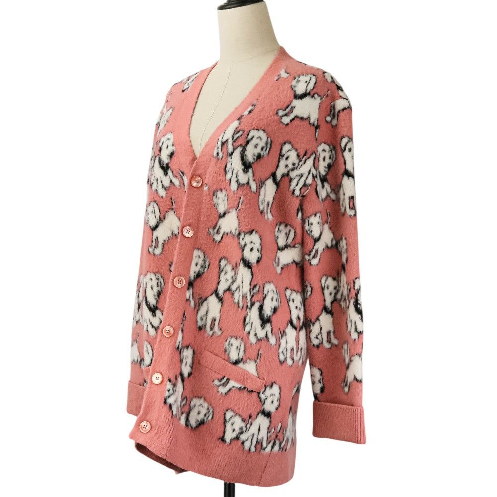 Celine Celine Celine Dalmatian Wool Cardigan Textile Tops 2A94W531Q DUTY FREE for USA Size ONE SIZE - 2 Thumbnail