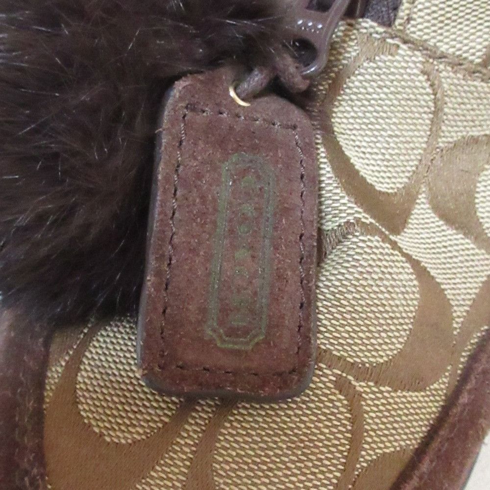 Coach Coach Coach Signature Rabbit Fur Long Boots Fur Shoes DUTY FREE for USA Size ONE SIZE - 12 Thumbnail
