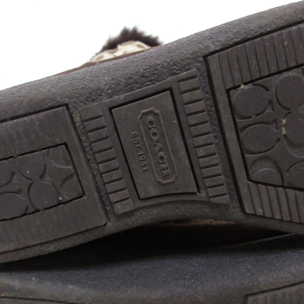 Coach Coach Coach Signature Rabbit Fur Long Boots Fur Shoes DUTY FREE for USA Size ONE SIZE - 6 Thumbnail