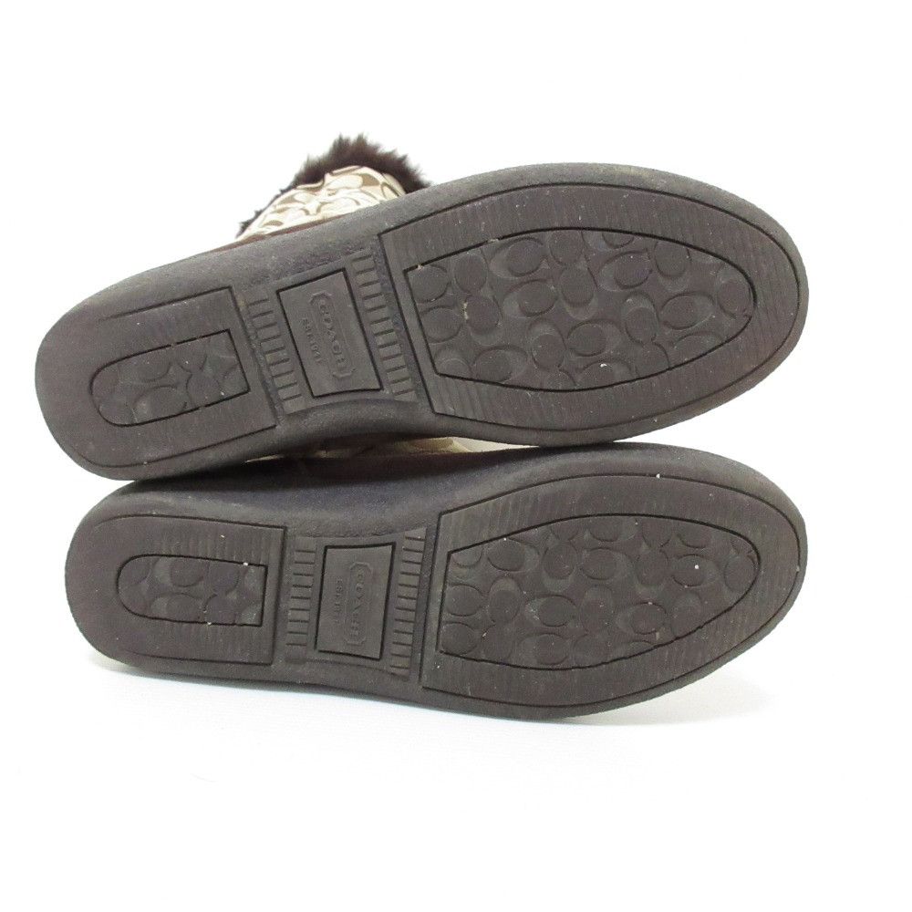 Coach Coach Coach Signature Rabbit Fur Long Boots Fur Shoes DUTY FREE for USA Size ONE SIZE - 5 Thumbnail