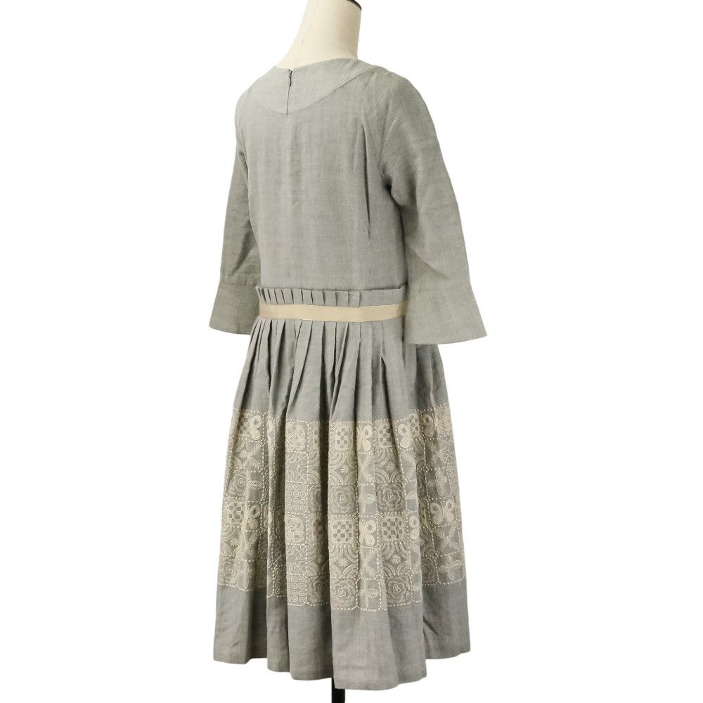 mina perhonen Mina Perhonen mina perhonen FOREST TILE Embroidery Dress Textile Dresses QA3907 DUTY FREE for USA Size ONE SIZE - 5 Thumbnail