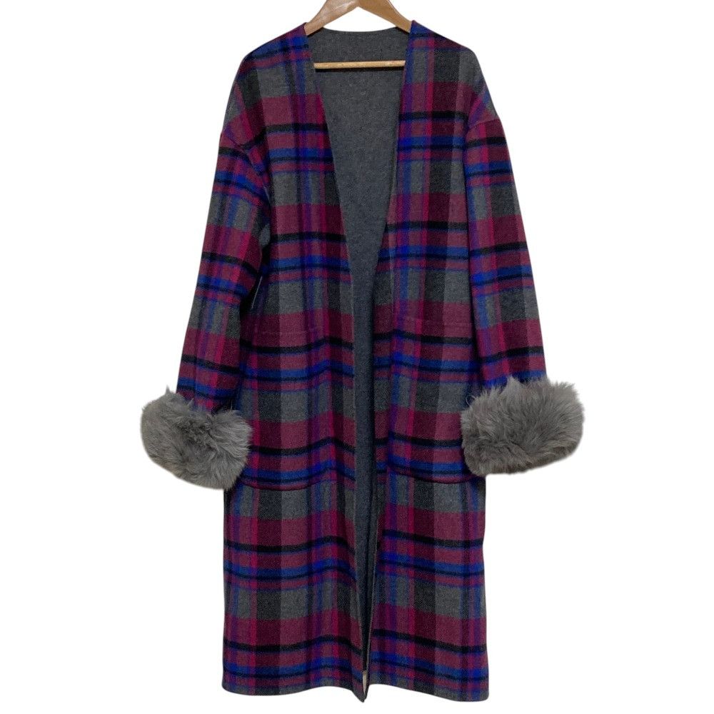 Other Other GRACE CONTINENTAL Wool Blend Reversible Coat Textile Outerwear DUTY FREE for USA Size ONE SIZE - 4 Thumbnail