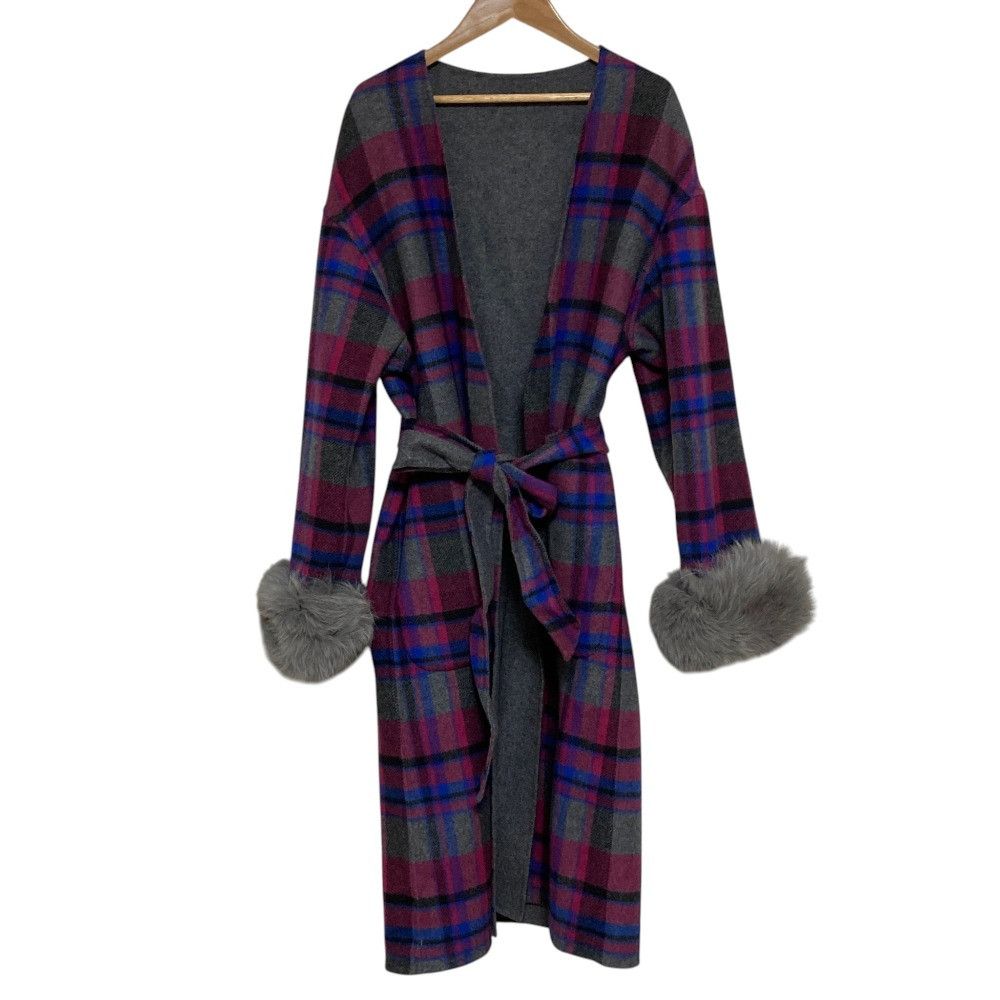 Other Other GRACE CONTINENTAL Wool Blend Reversible Coat Textile Outerwear DUTY FREE for USA Size ONE SIZE - 6 Thumbnail