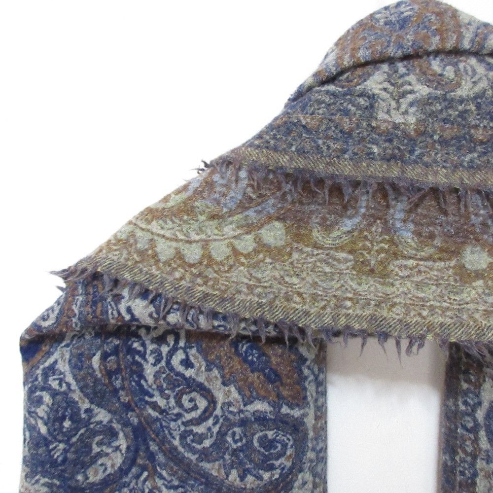 Other 45 45R Indian Wool Jacquard Fringe Stole Others Shawl DUTY FREE for USA Size ONE SIZE - 5 Thumbnail