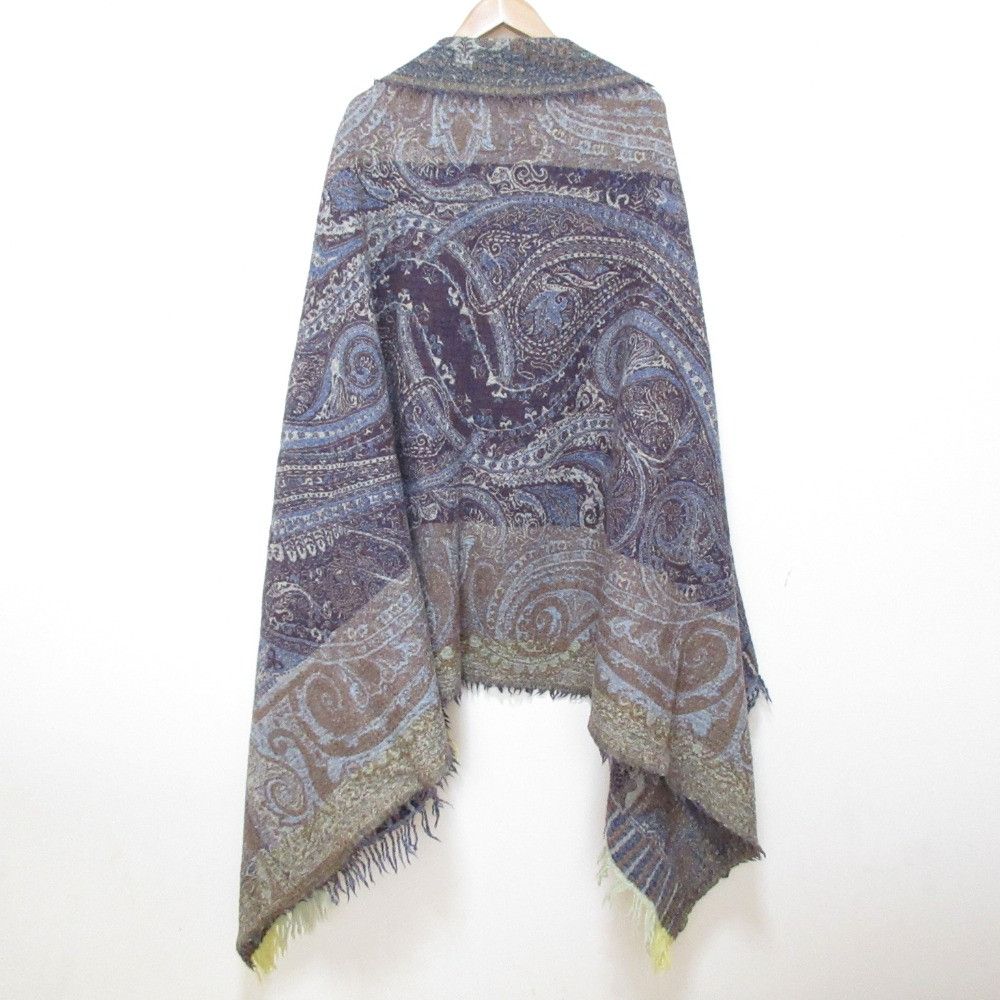 Other 45 45R Indian Wool Jacquard Fringe Stole Others Shawl DUTY FREE for USA Size ONE SIZE - 2 Thumbnail