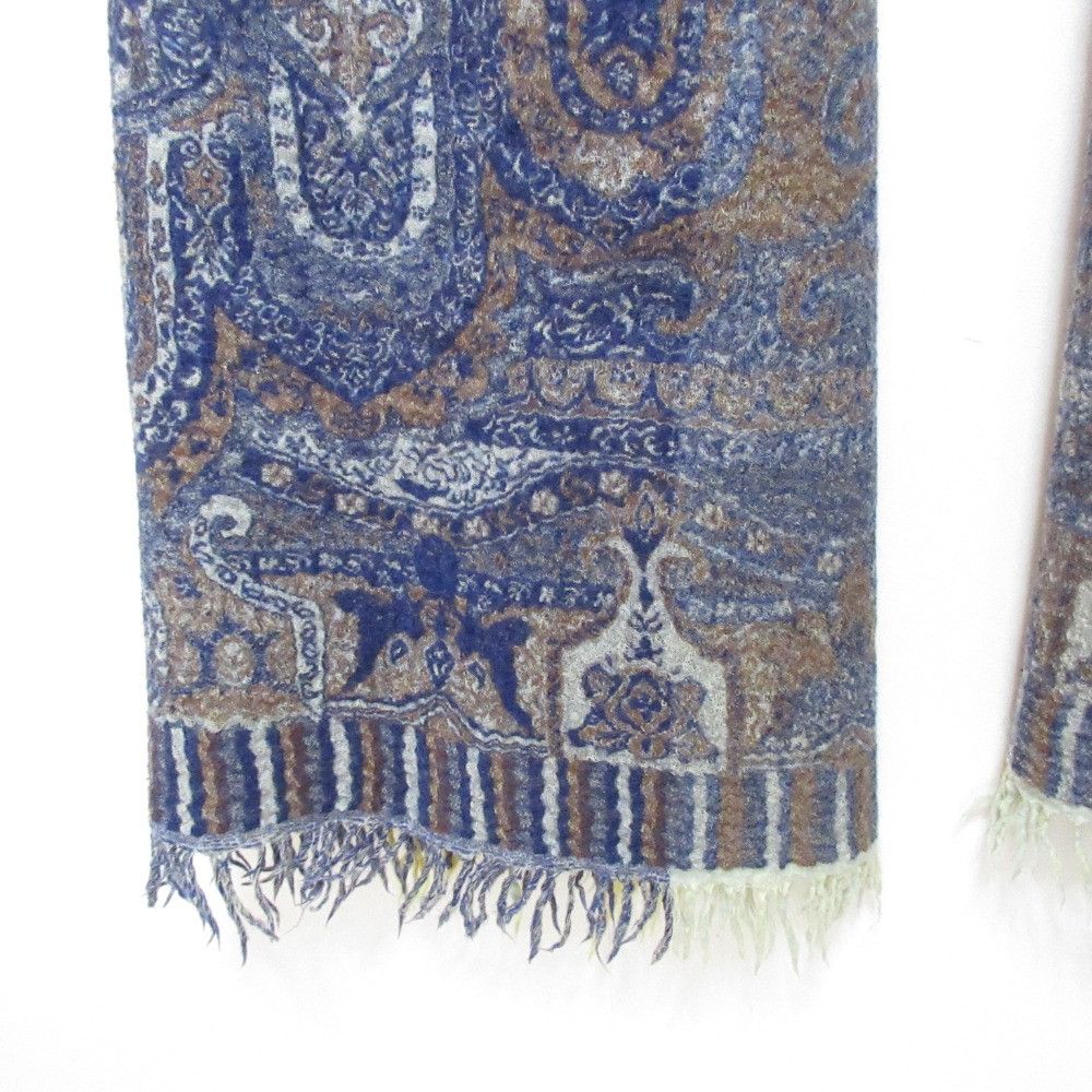 Other 45 45R Indian Wool Jacquard Fringe Stole Others Shawl DUTY FREE for USA Size ONE SIZE - 7 Thumbnail