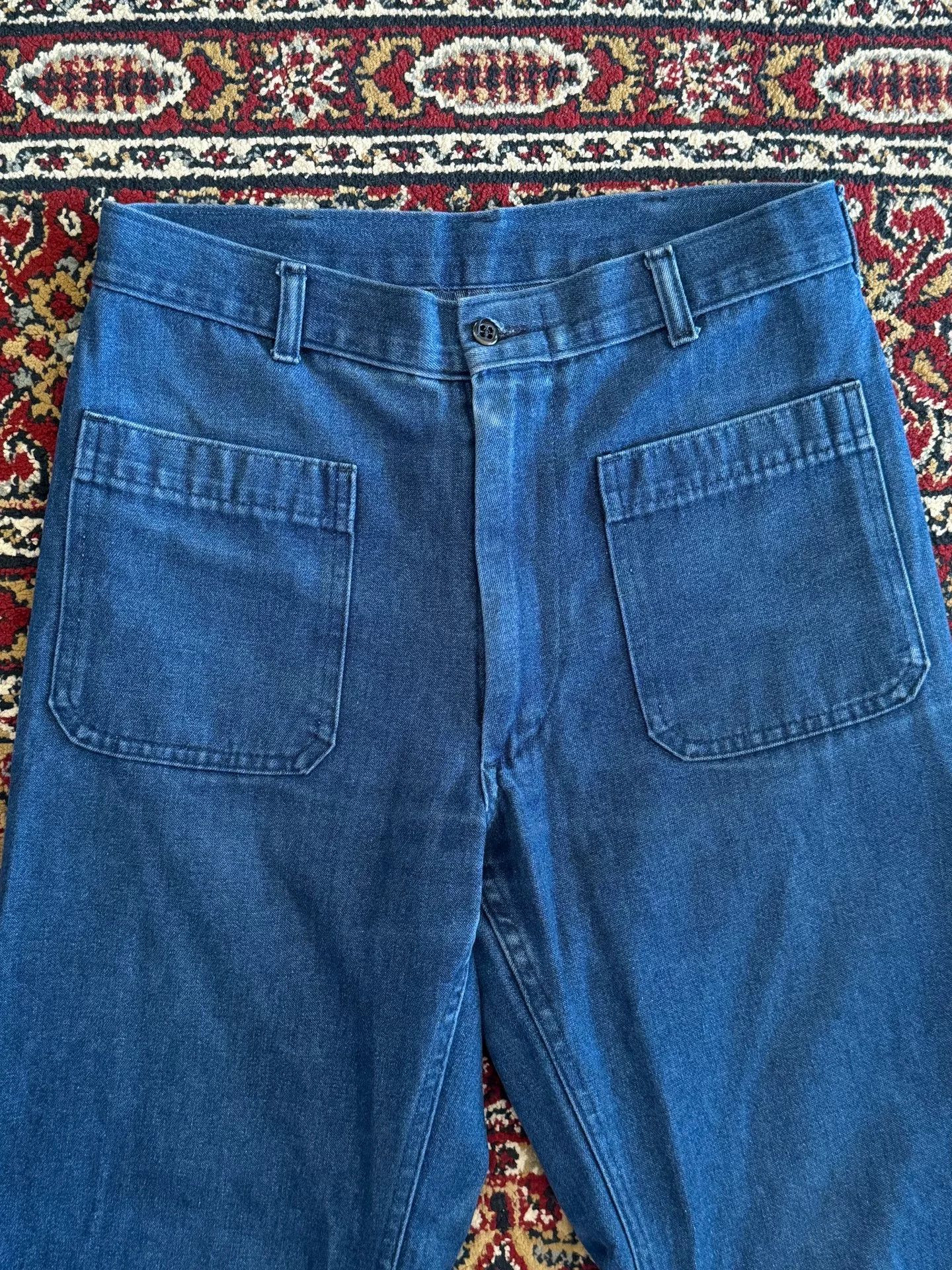 Vintage Vintage 70s US Navy Flared Pants Size US 31 - 2 Thumbnail