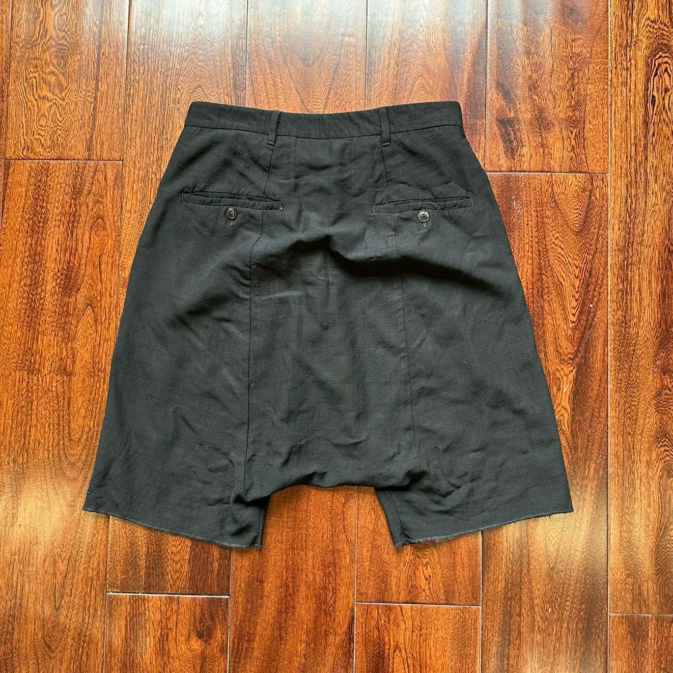 Vintage Vintage Rick Owens Linen Drop-Crotch Shorts Size US 31 - 2 Thumbnail