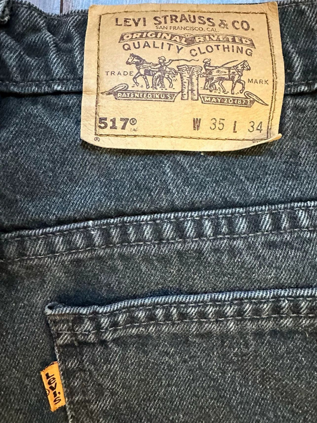 Vintage Vintage Levis 517 Orange Tab Jeans Size US 31 - 6 Thumbnail