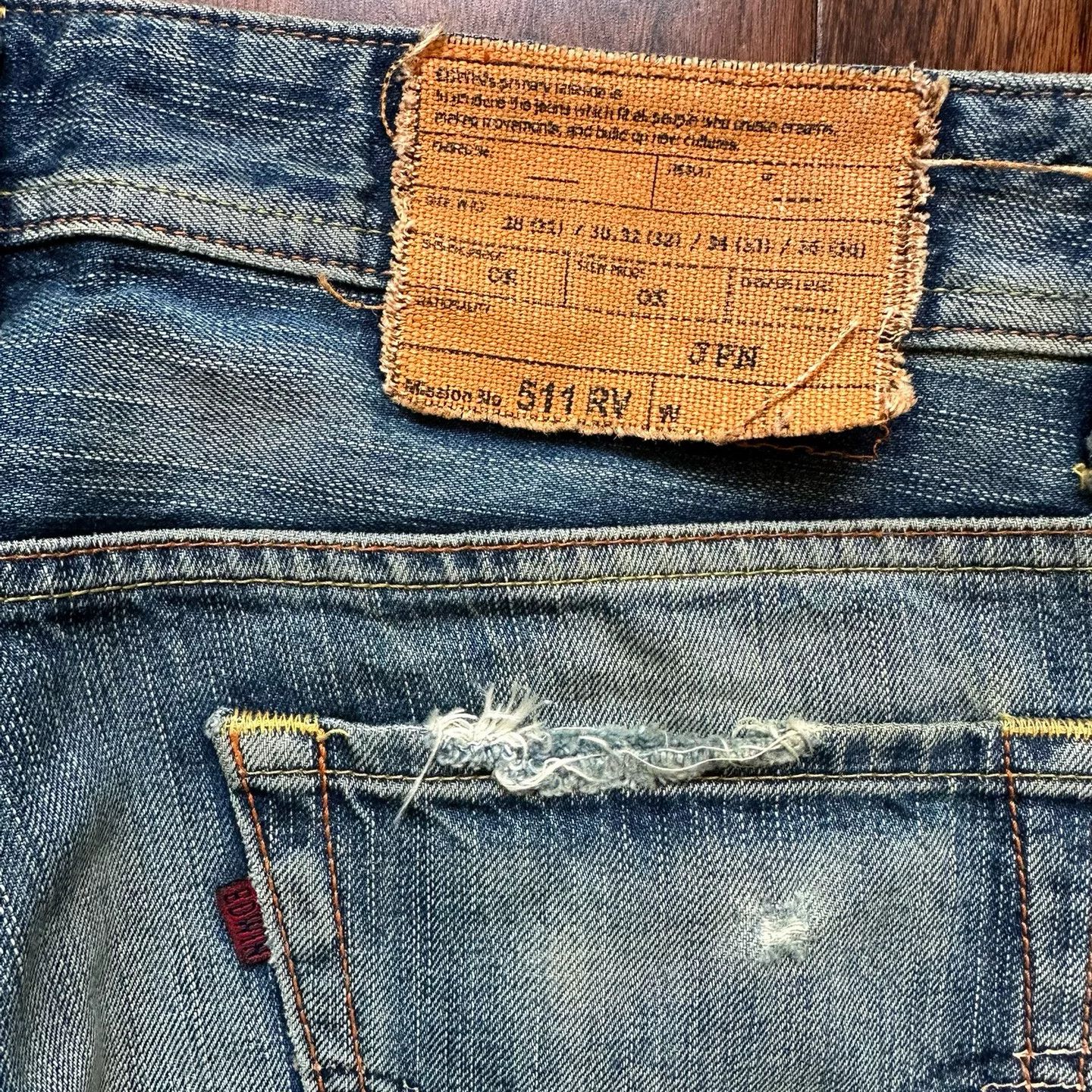Vintage Vintage EDWIN Jeans Size US 31 - 3 Thumbnail