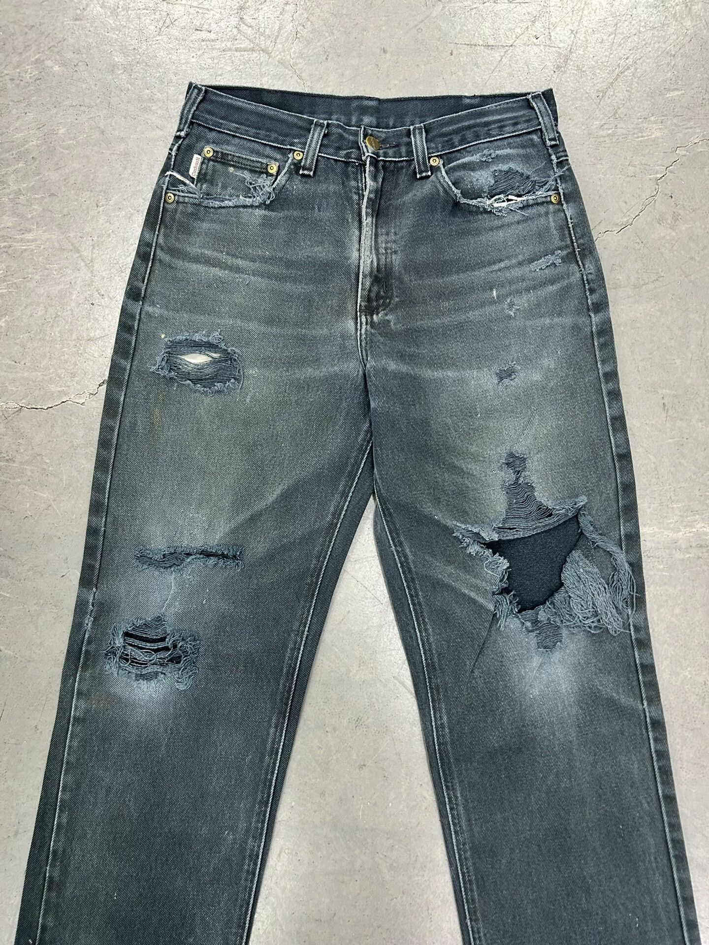 Vintage Vintage Carhartt Distressed Denim Jeans Size US 31 - 2 Thumbnail