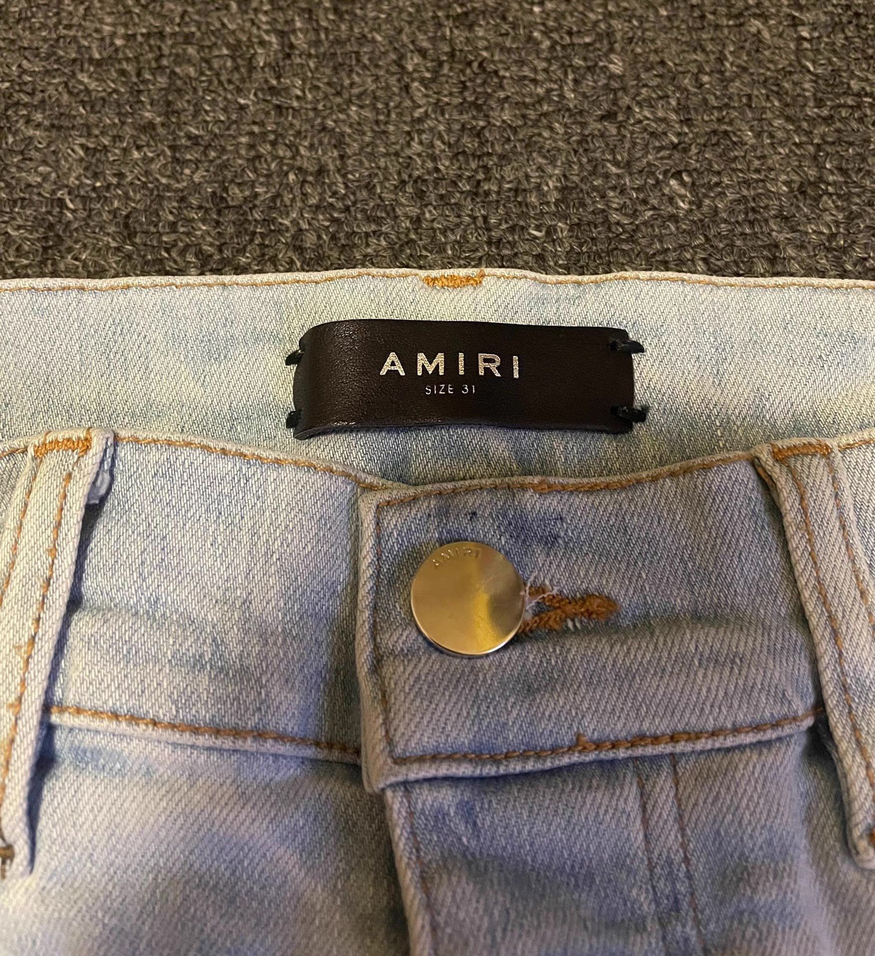 Amiri Blue Paint Splatter Distressed Denim Jeans Size 32 Size US 32 / EU 48 - 3 Thumbnail