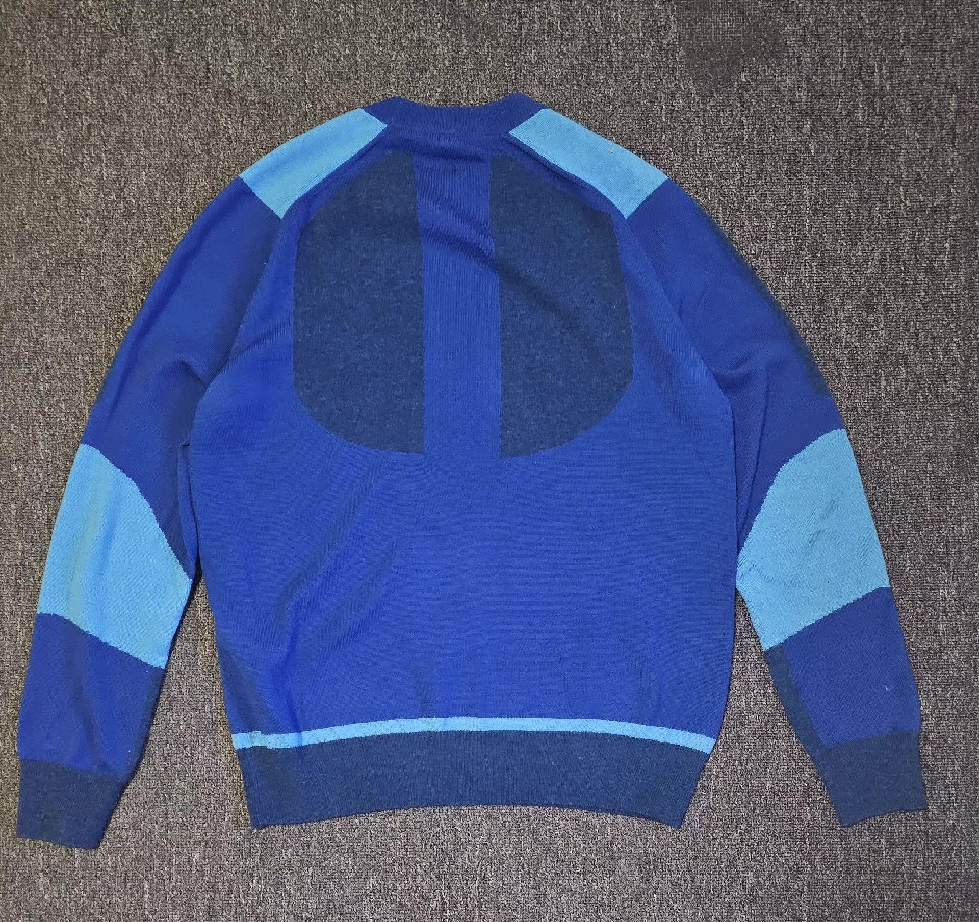 Louis Vuitton Blue Color Block Long Sleeve Sweater Size US L / EU 52-54 / 3 - 5 Thumbnail