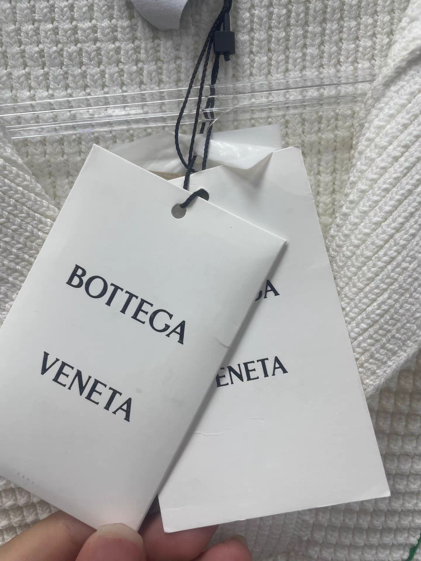 Bottega Veneta White Ribbed Knit Long Sleeve Collared Top Size US S / EU 44-46 / 1 - 3 Thumbnail