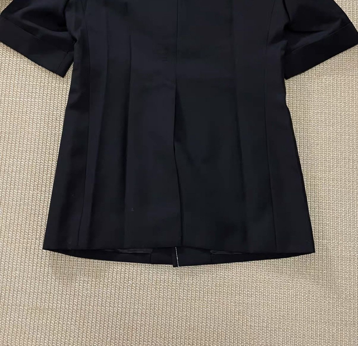 Maison Margiela Black Short-Sleeve Double-Breasted Jacket with Piping Size US S / EU 44-46 / 1 - 5 Thumbnail