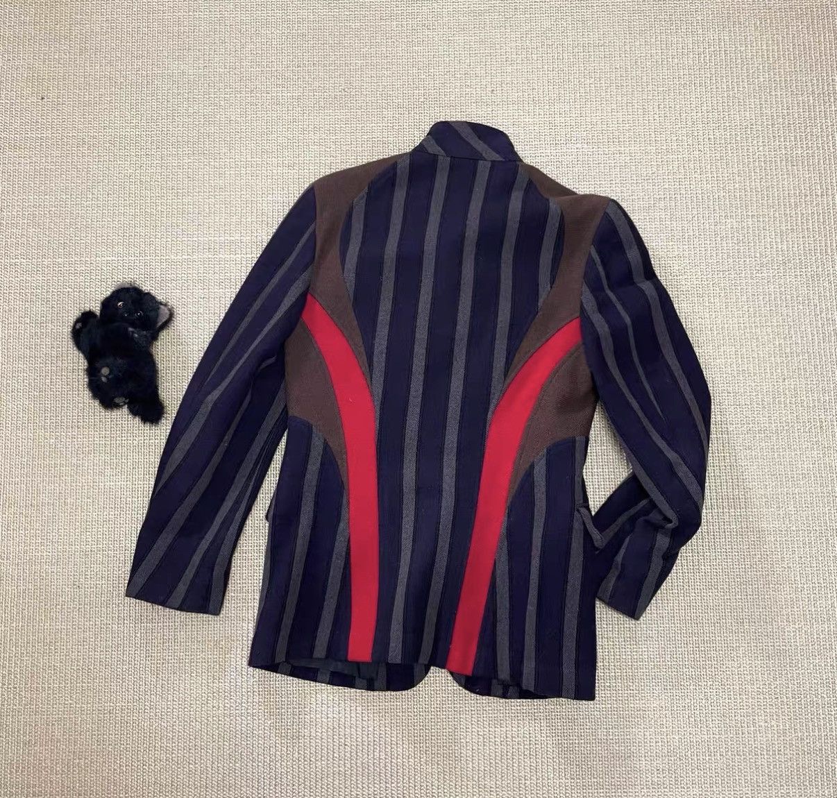 Comme des Garcons Blue Striped Button-Front Light Jacket Size S Size US S / EU 44-46 / 1 - 3 Thumbnail