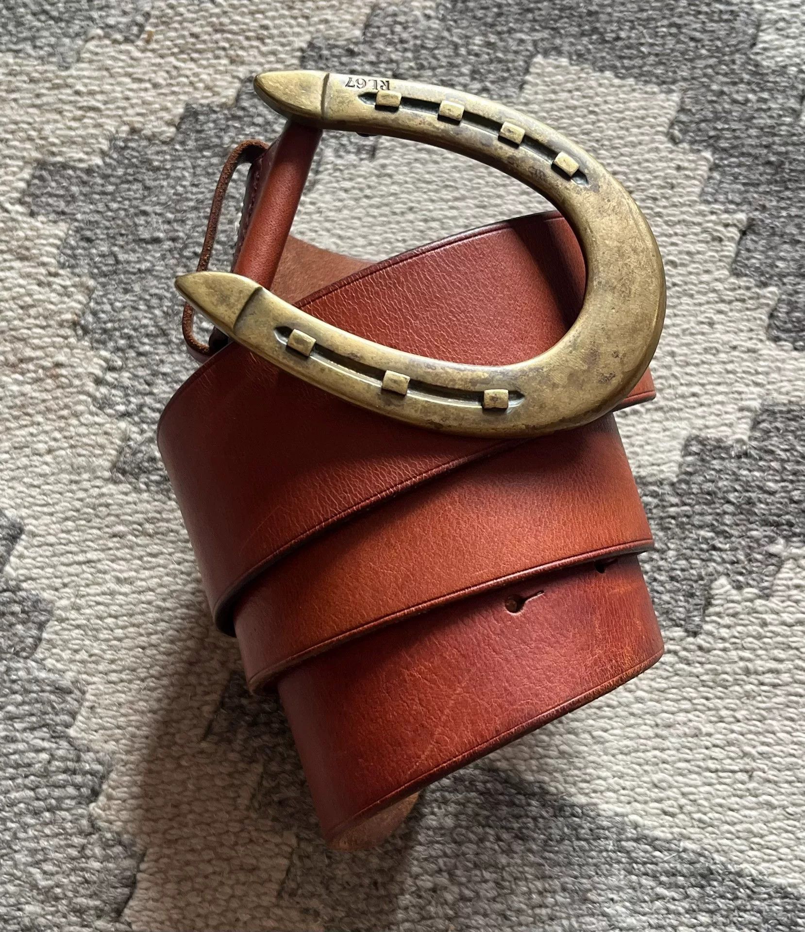 Ralph Lauren Purple Label Ralph Lauren RL67 Horseshoe Buckle Belt Size ONE SIZE - 3 Thumbnail