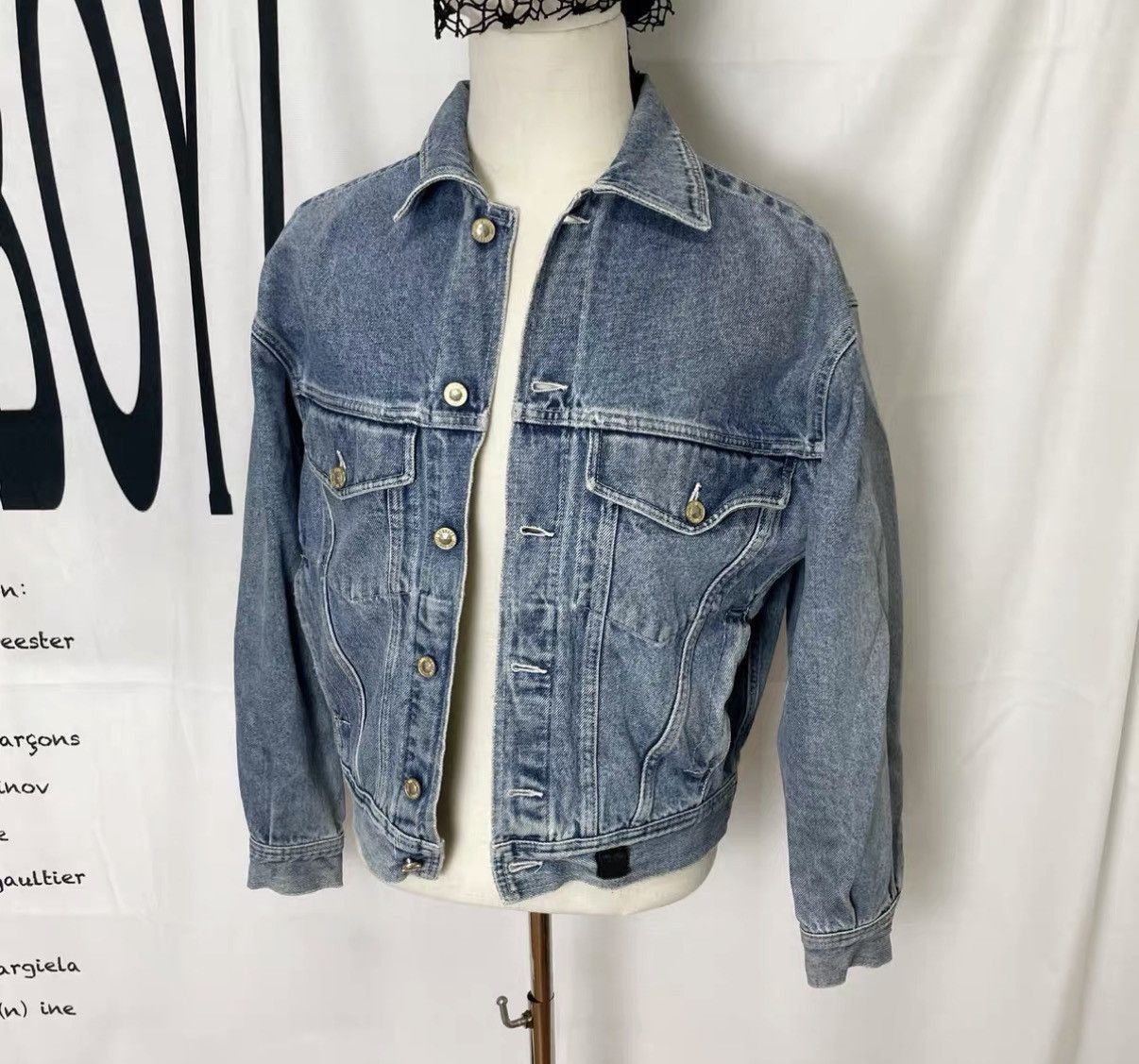 Versace Jeans Couture Blue Denim Jacket Size US M / EU 48-50 / 2 - 2 Thumbnail