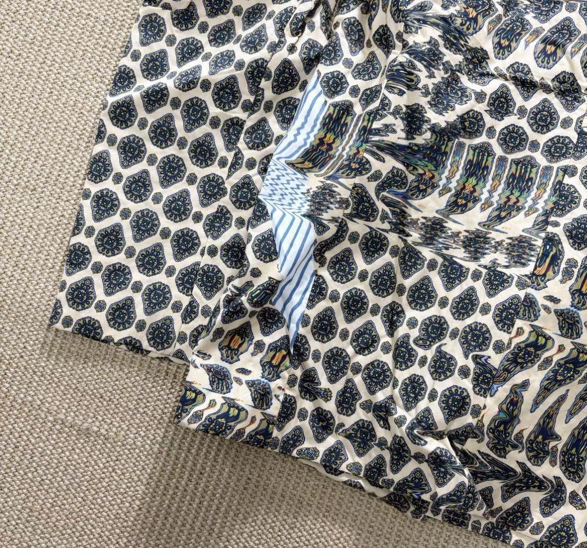 Dries Van Noten Multi Pattern Long Sleeve Button-Up Shirt Size US S / EU 44-46 / 1 - 5 Thumbnail