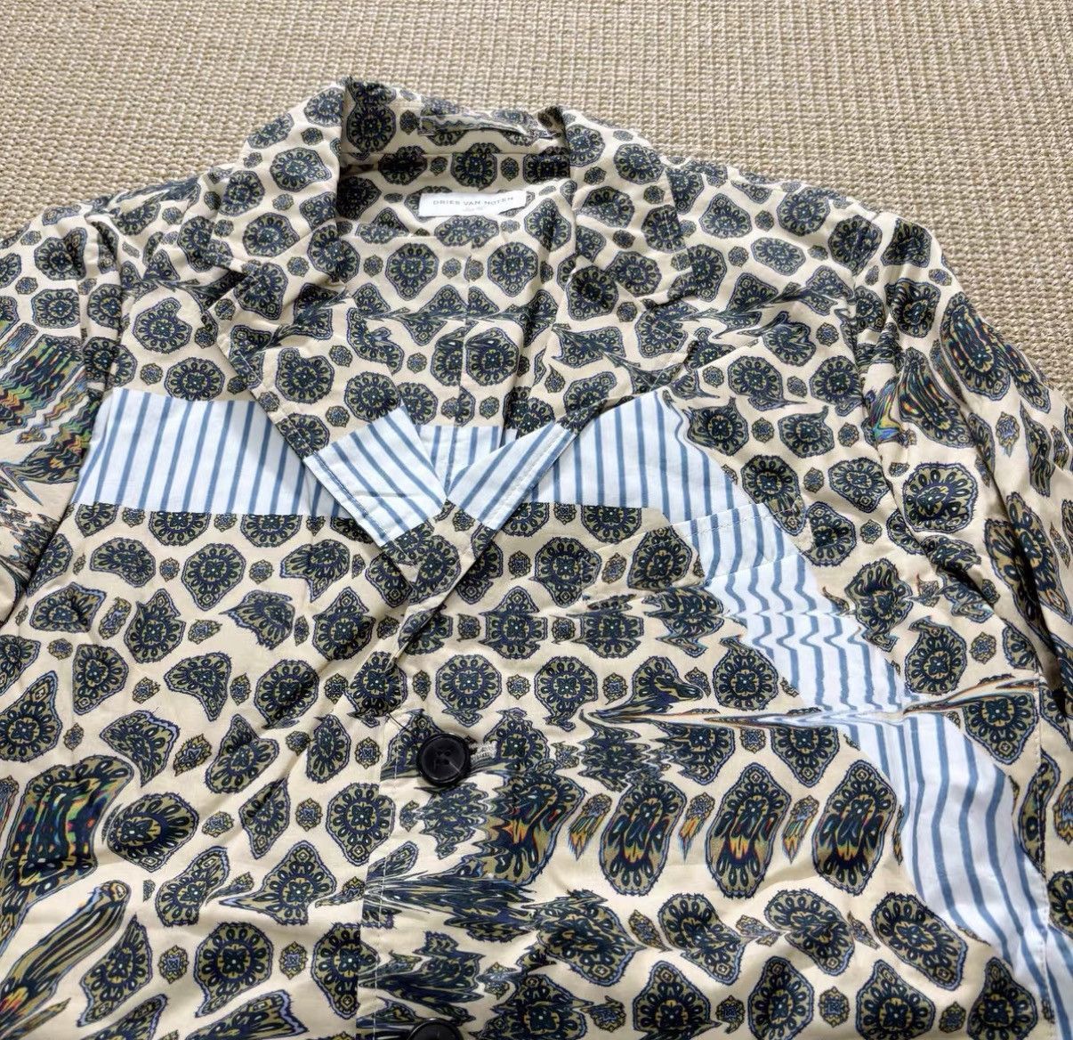 Dries Van Noten Multi Pattern Long Sleeve Button-Up Shirt Size US S / EU 44-46 / 1 - 2 Thumbnail