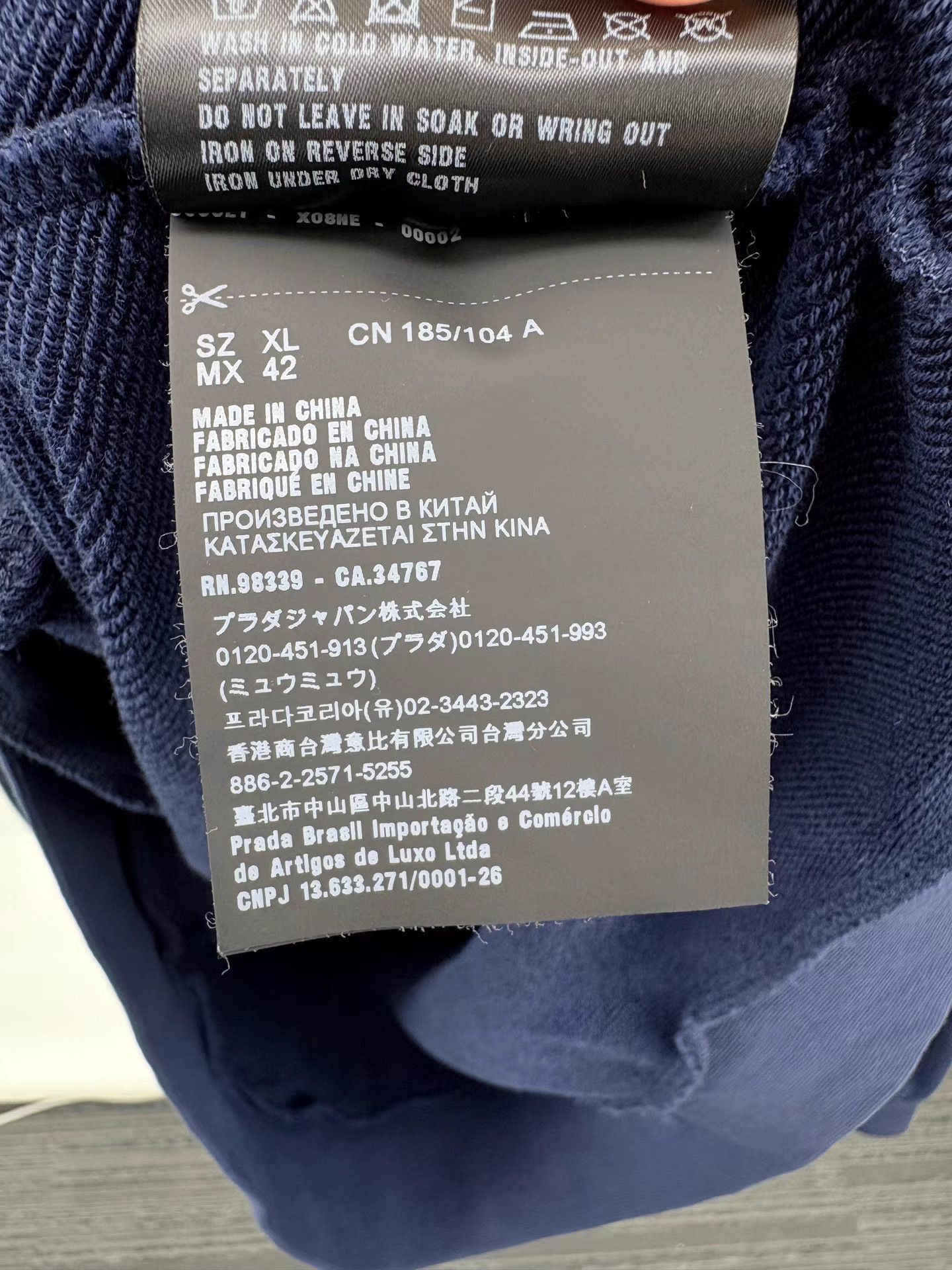 Prada Blue Zip-Up Sweatshirt with Americas Cup Emblem Size US XL / EU 56 / 4 - 3 Thumbnail