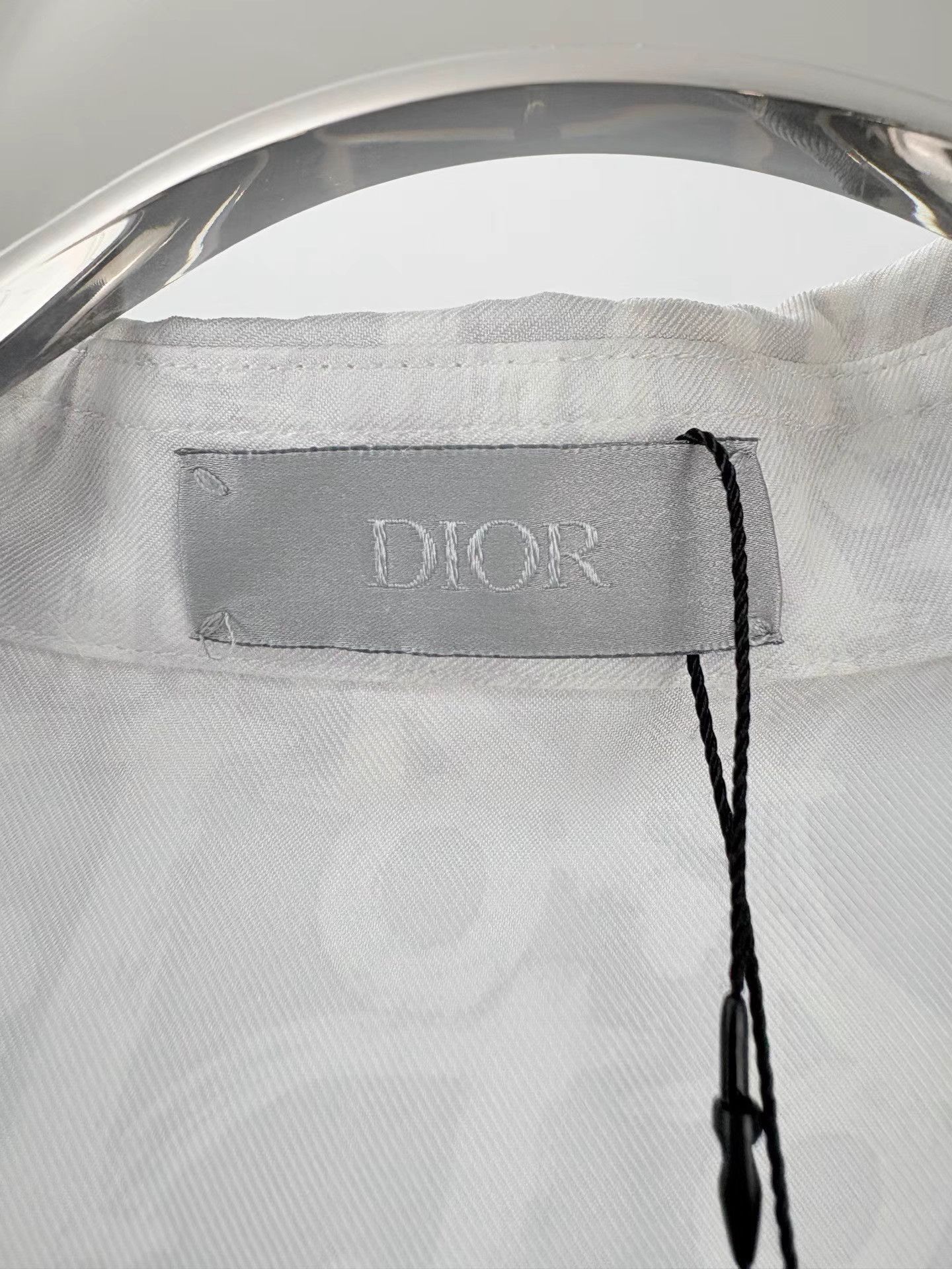 Dior Gray Patterned Short Sleeve Button-Up Shirt Size US XS / EU 42 / 0 - 4 Thumbnail