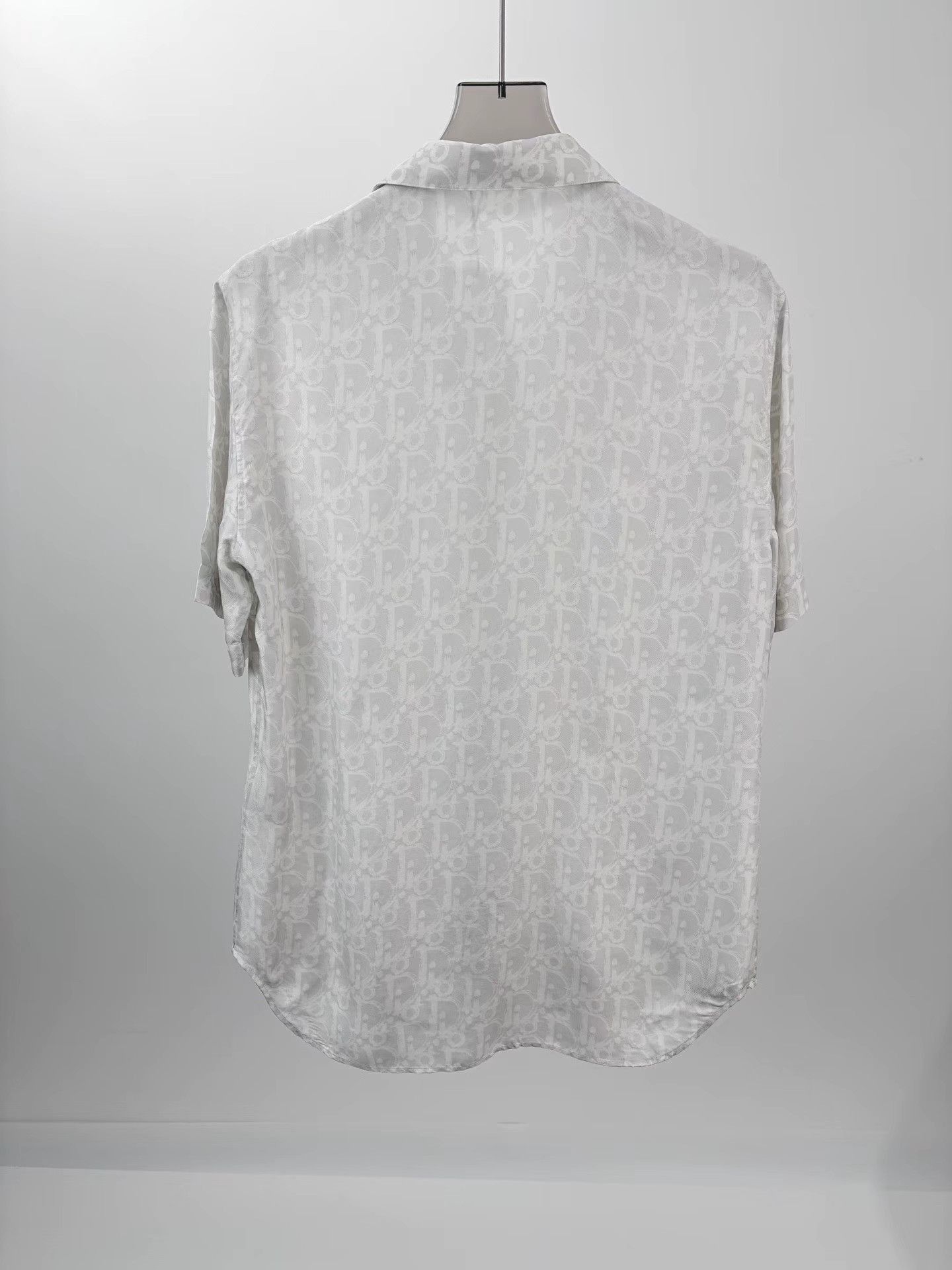 Dior Gray Patterned Short Sleeve Button-Up Shirt Size US XS / EU 42 / 0 - 2 Thumbnail