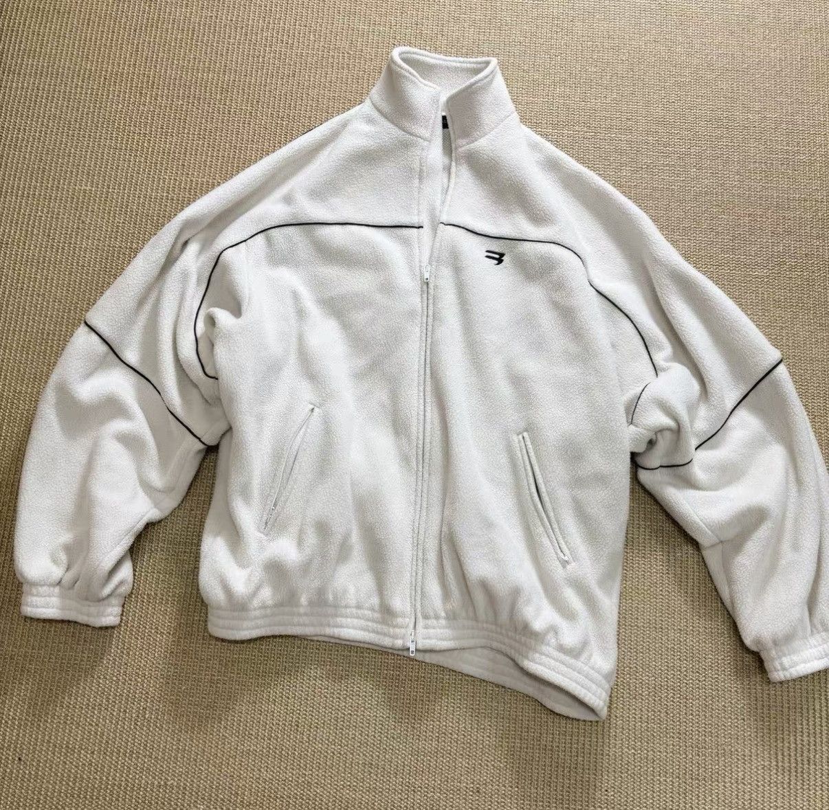 Balenciaga White Zip-Up Light Jacket with Contrast Stitching Size US M / EU 48-50 / 2 - 2 Thumbnail