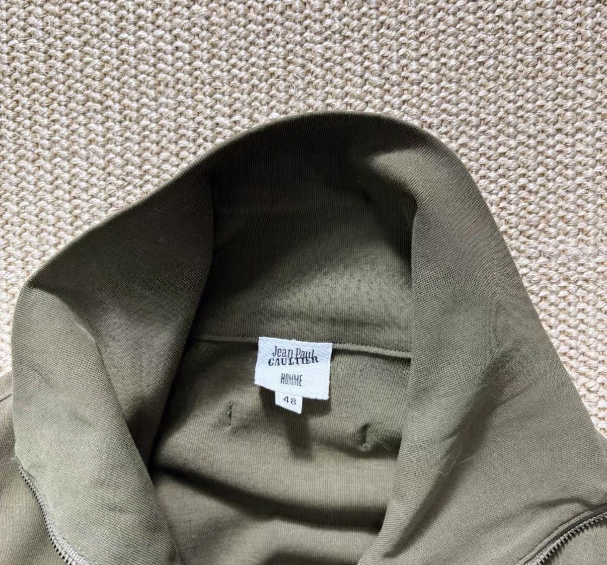 Jean Paul Gaultier Green Belted High Collar Zip Jacket Size US M / EU 48-50 / 2 - 3 Thumbnail