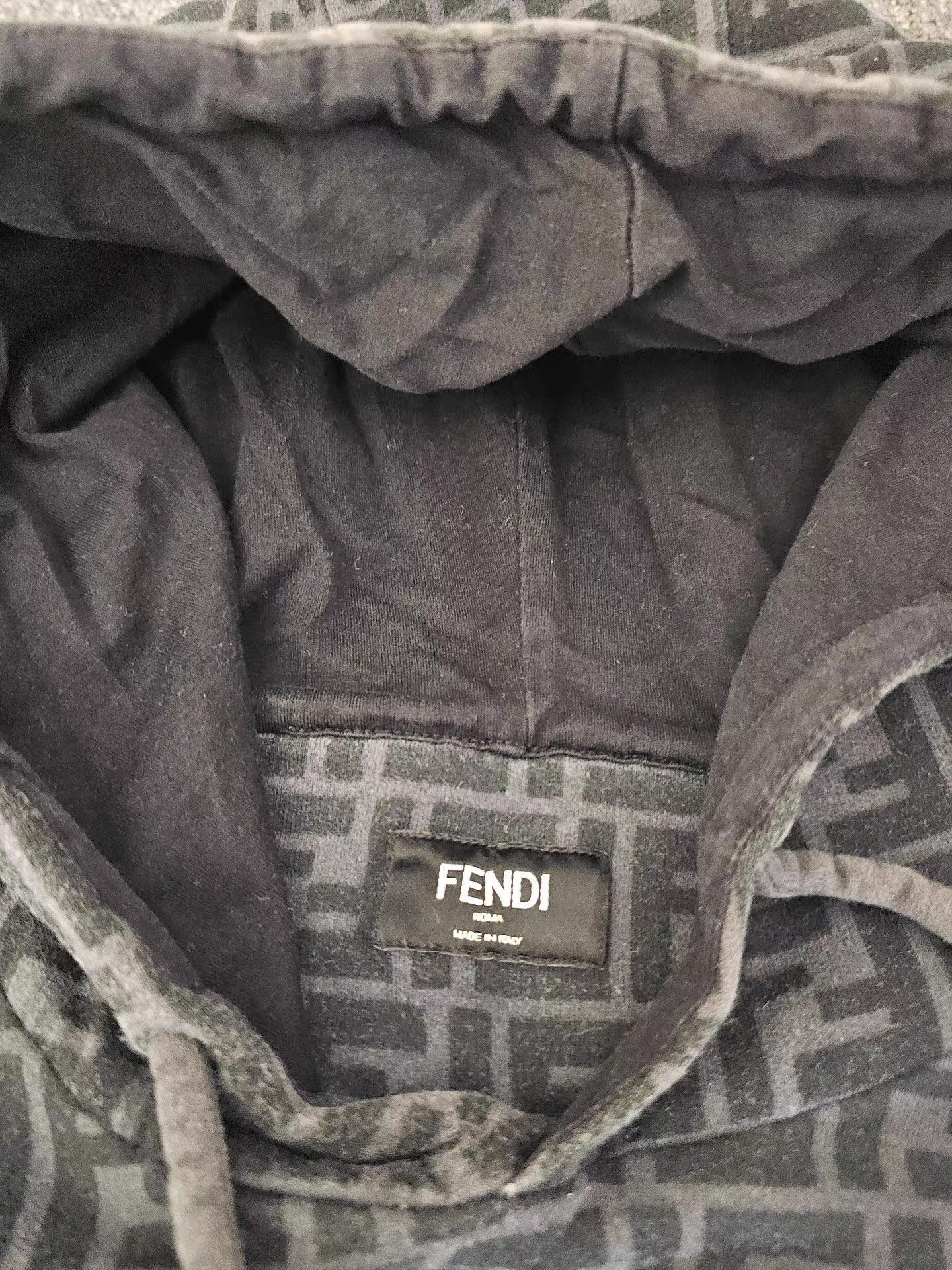 Fendi Multi Patterned Hoodie with Drawstring (Size L) Size US L / EU 52-54 / 3 - 3 Thumbnail