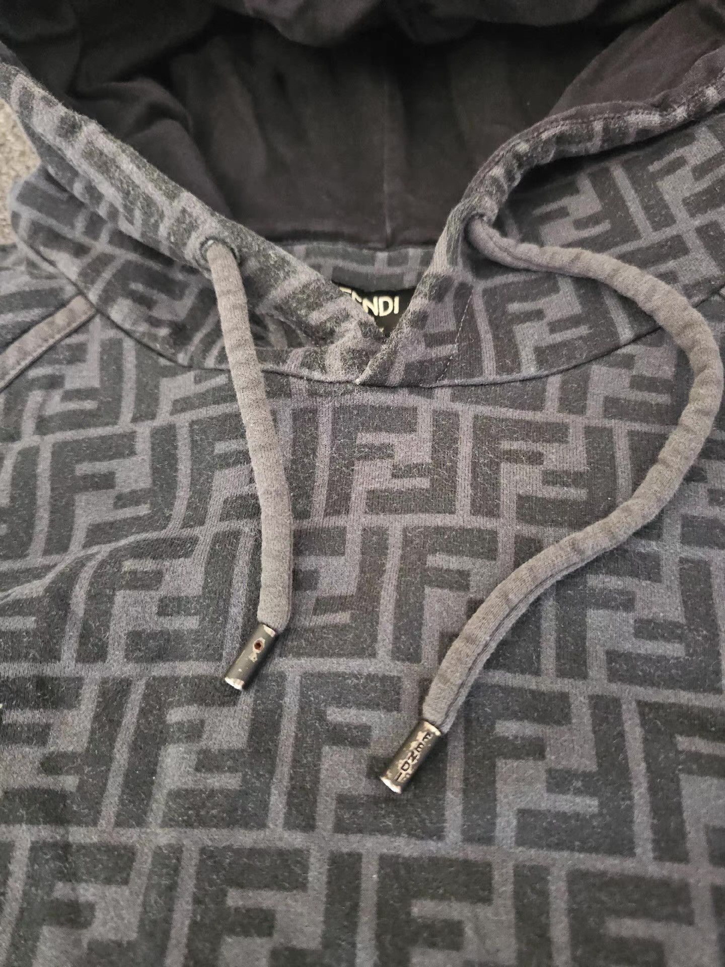 Fendi Multi Patterned Hoodie with Drawstring (Size L) Size US L / EU 52-54 / 3 - 2 Thumbnail