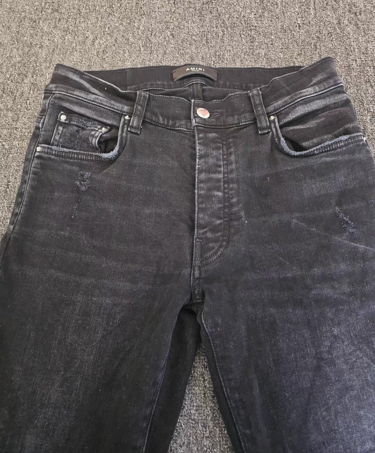 Amiri Black Denim Jeans Size US 32 / EU 48 - 2 Thumbnail