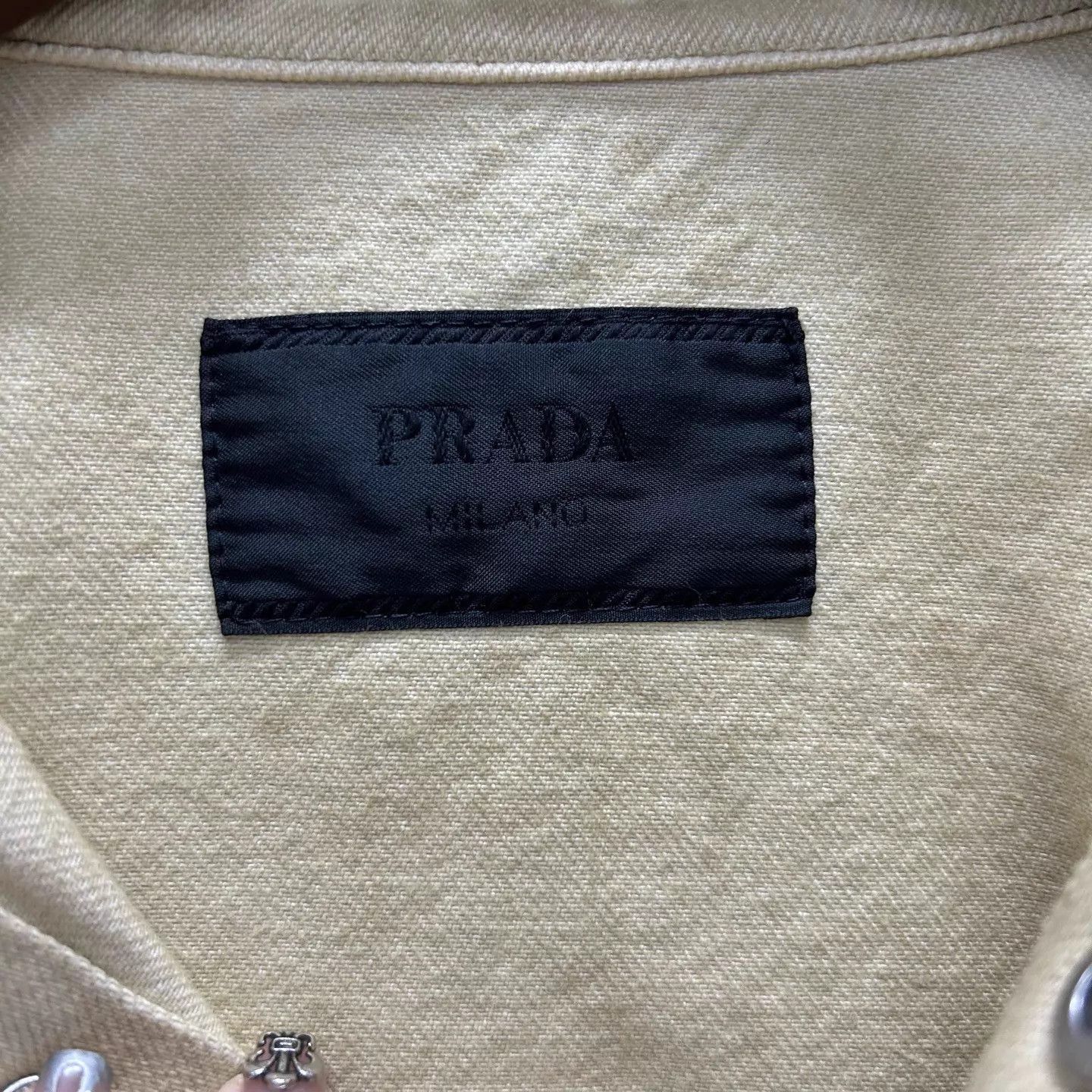 Prada Beige Oversized Button-Up Shirt Size US M / EU 48-50 / 2 - 4 Thumbnail