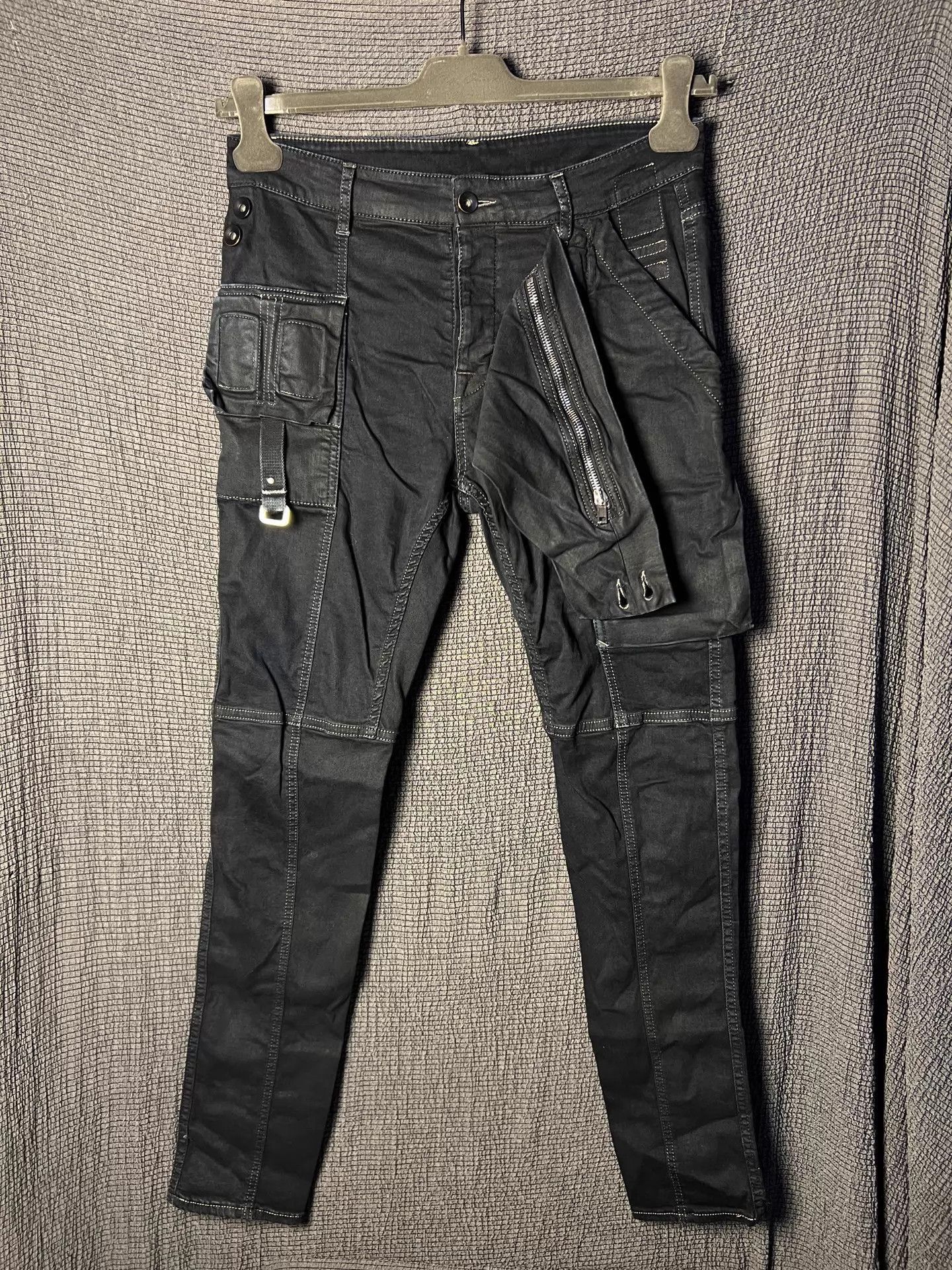 Rick Owens Black Cargo Utility Pants Size 30 Size US 30 / EU 46 - 3 Thumbnail