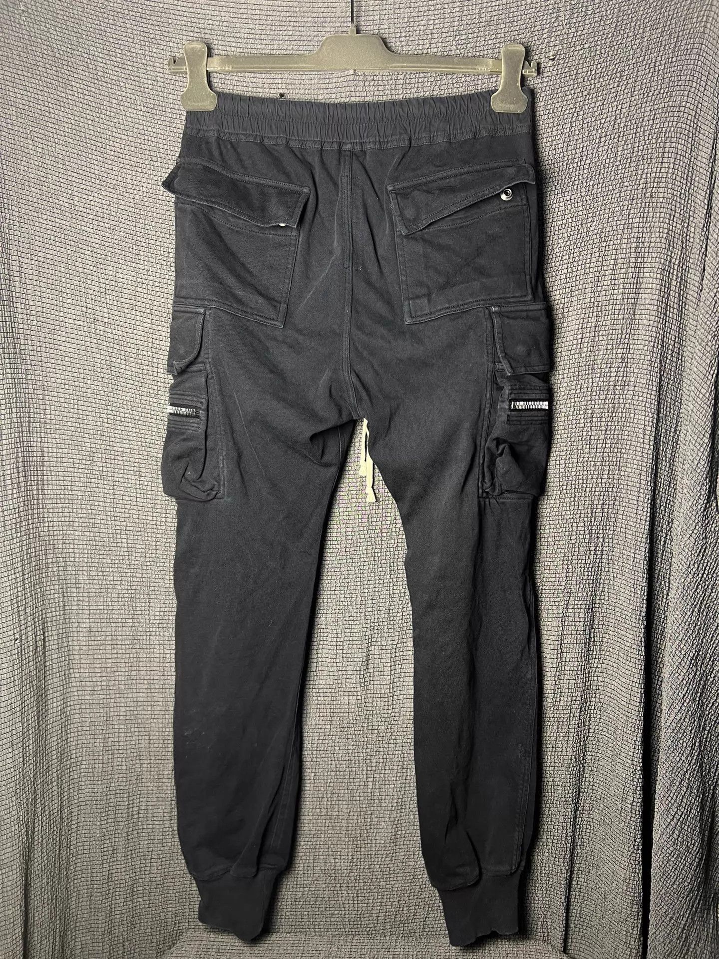 Rick Owens Black Cargo Pants with Zipper Pockets Size 34 Size US 34 / EU 50 - 2 Thumbnail