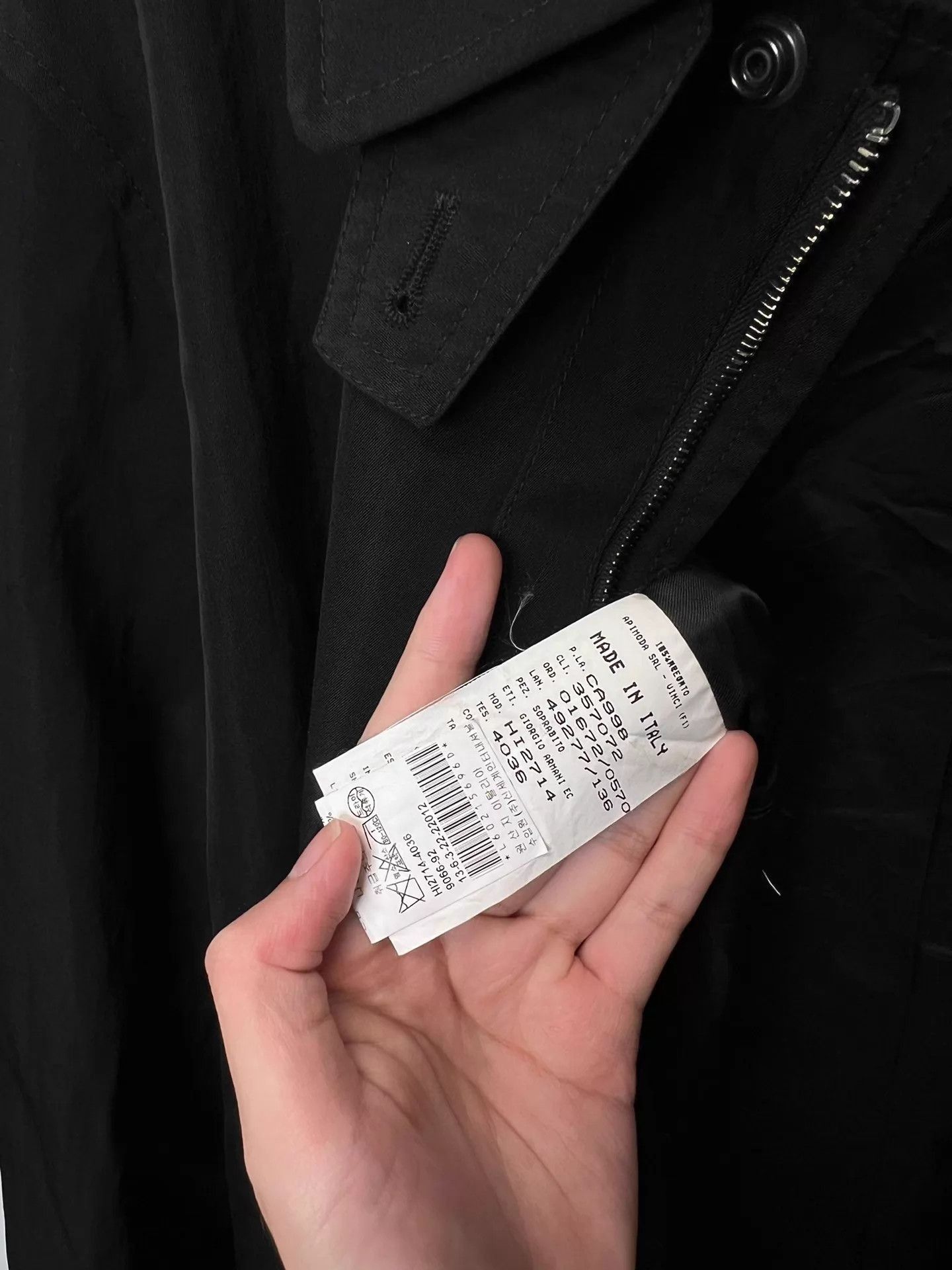 Armani Black Long Coat - Size L Size US L / EU 52-54 / 3 - 7 Thumbnail