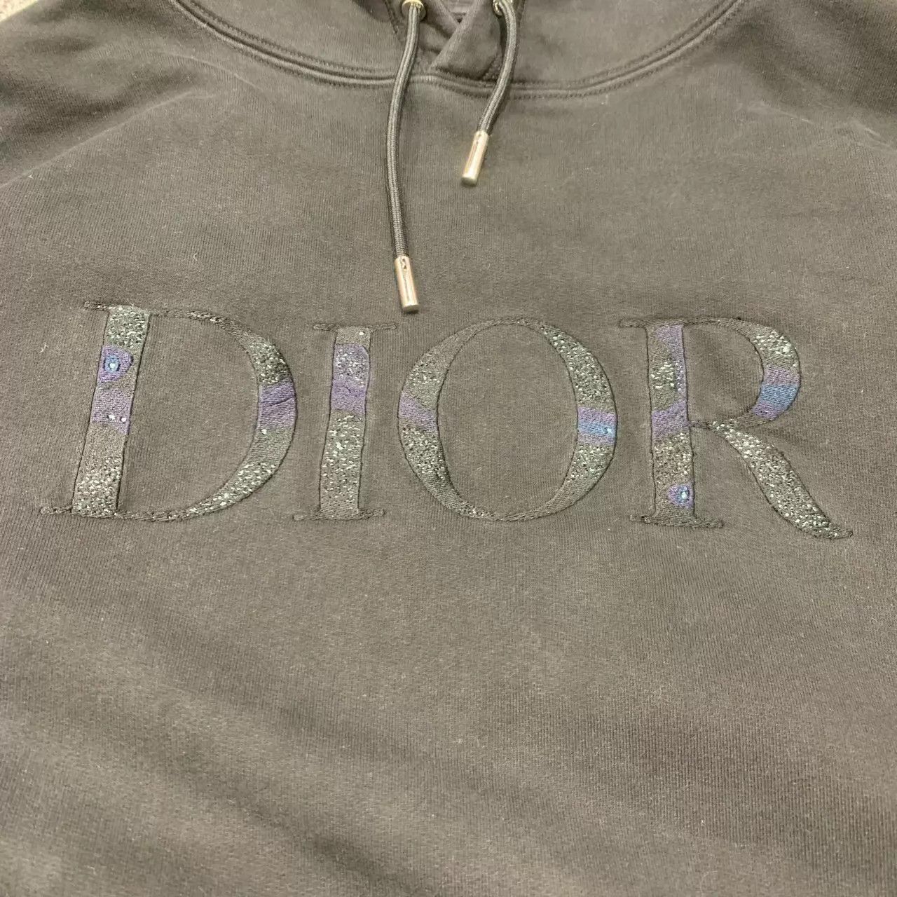 Dior Black Hoodie with Front Logo - Size M Size US M / EU 48-50 / 2 - 6 Thumbnail