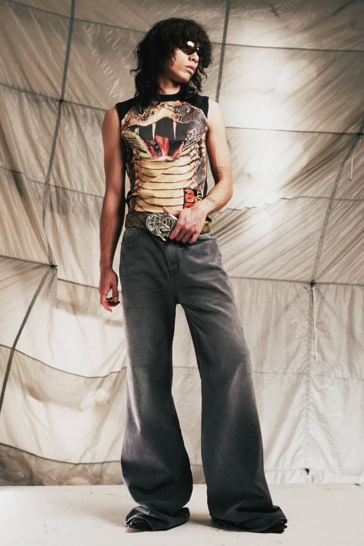 LUU DAN Luu Dan Yellow Snake Print Belt Size ONE SIZE - 5 Thumbnail