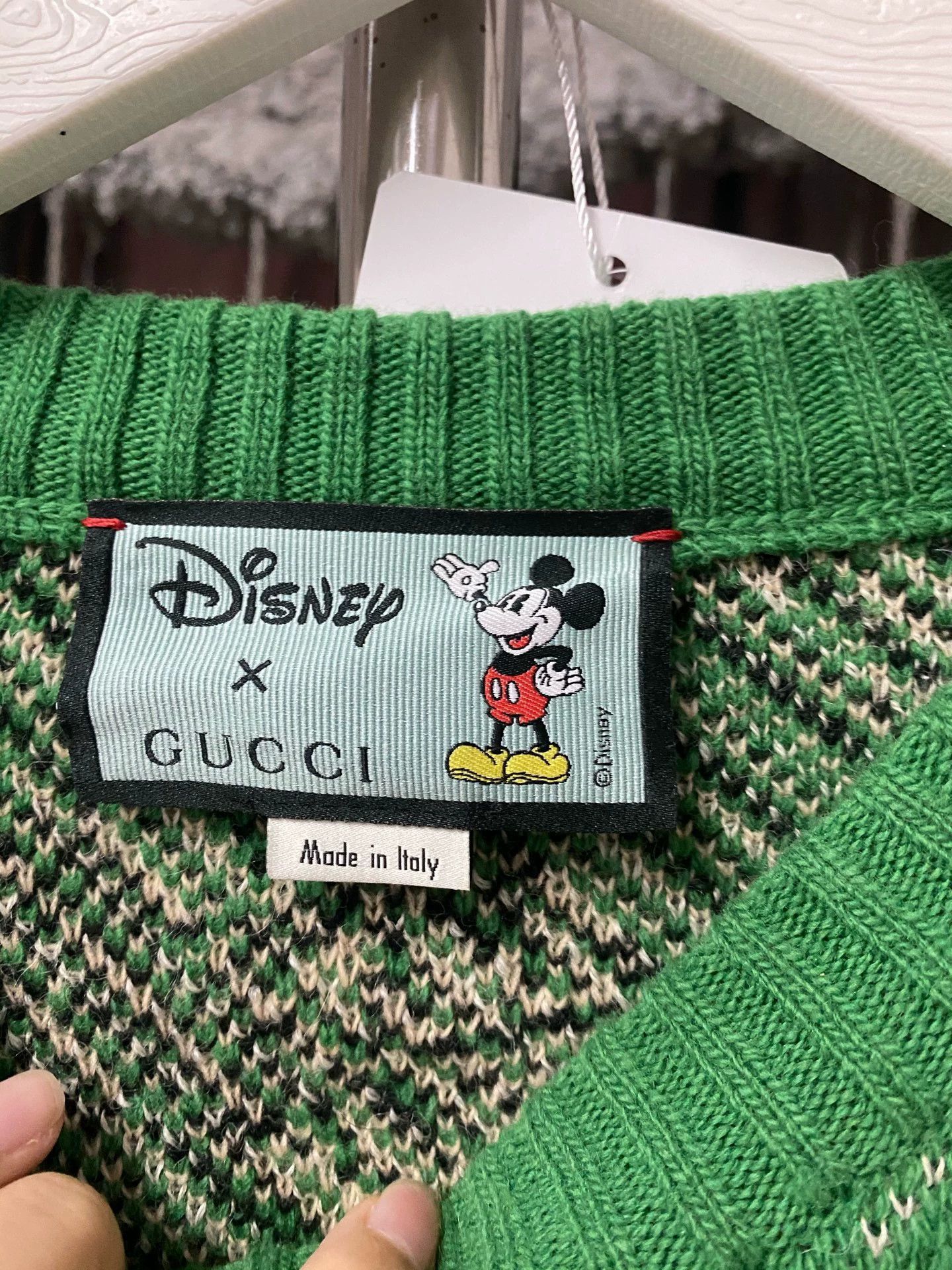 Gucci Green Mickey Mouse Star Pattern Knit Sweater Size US S / EU 44-46 / 1 - 5 Thumbnail