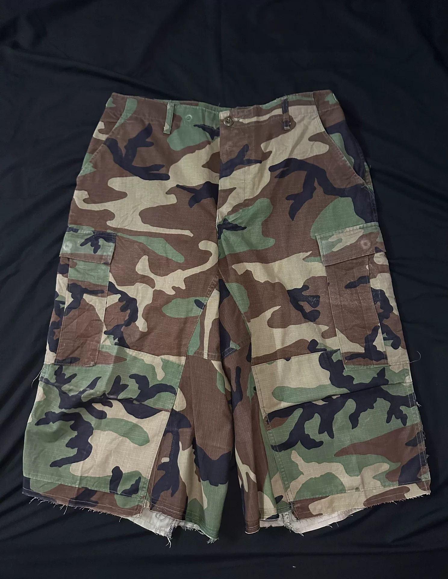 Vintage Vintage 80s Camo Cargo Wide-Leg Pants Size US 31 - 2 Thumbnail