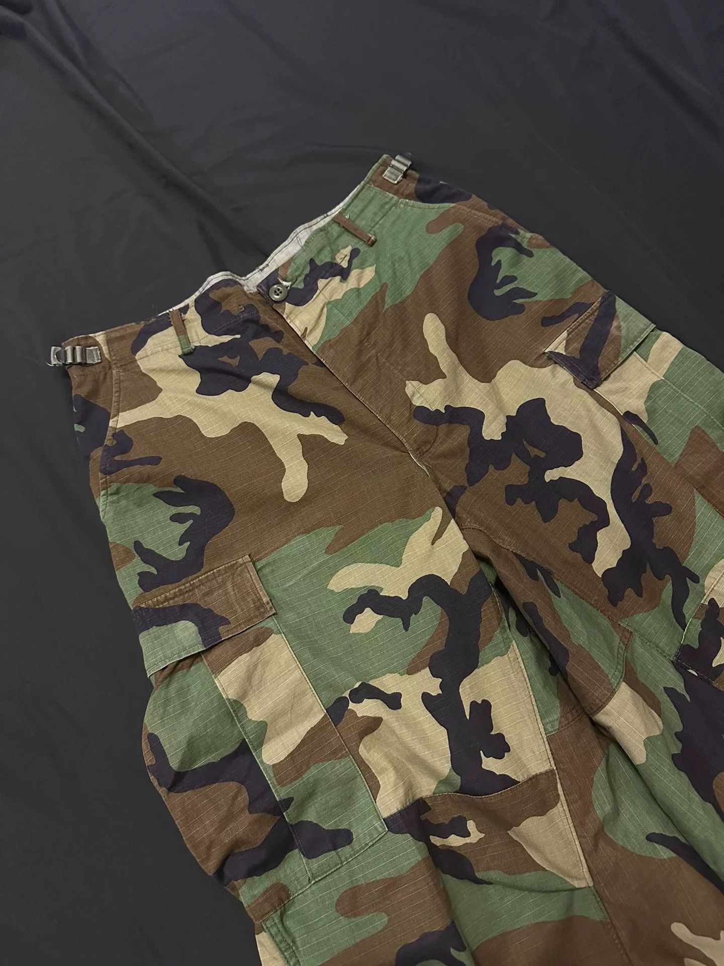 Vintage Vintage 80s Camo Cargo Remake Pants Size US 31 - 3 Thumbnail