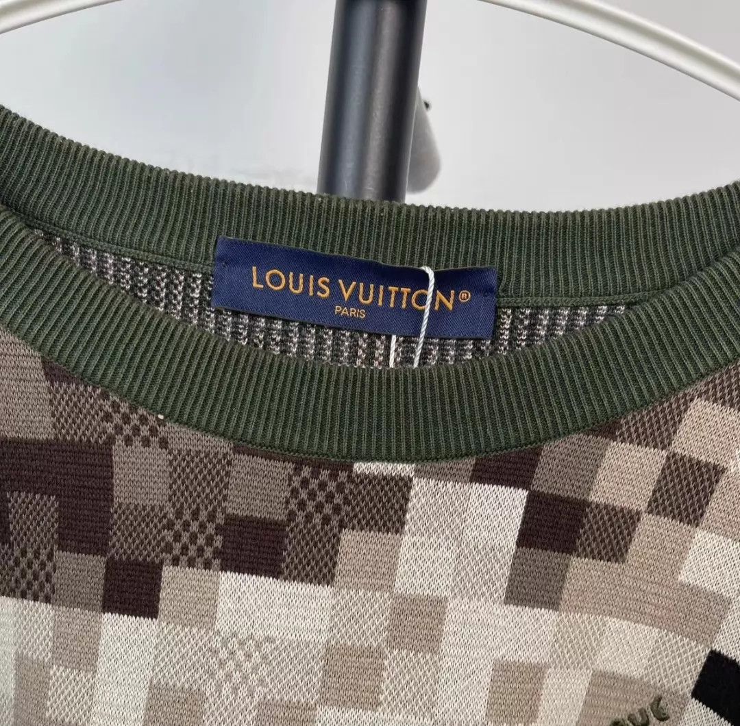 Louis Vuitton Green Pixel Pattern Long Sleeve Sweater XXL Size US XXL / EU 58 / 5 - 3 Thumbnail