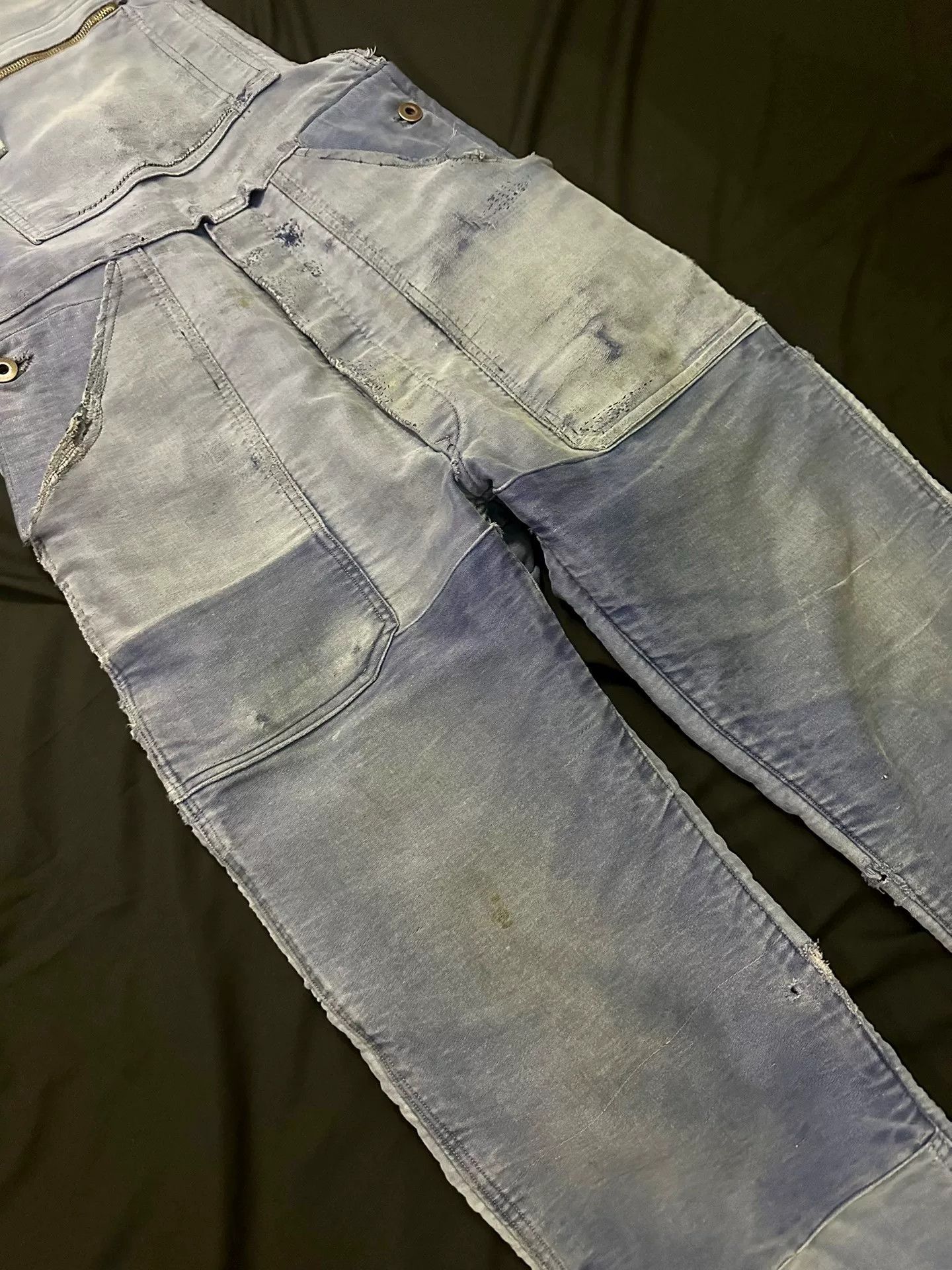 Vintage Vintage French Moleskin Workwear Overalls Size US 31 - 3 Thumbnail