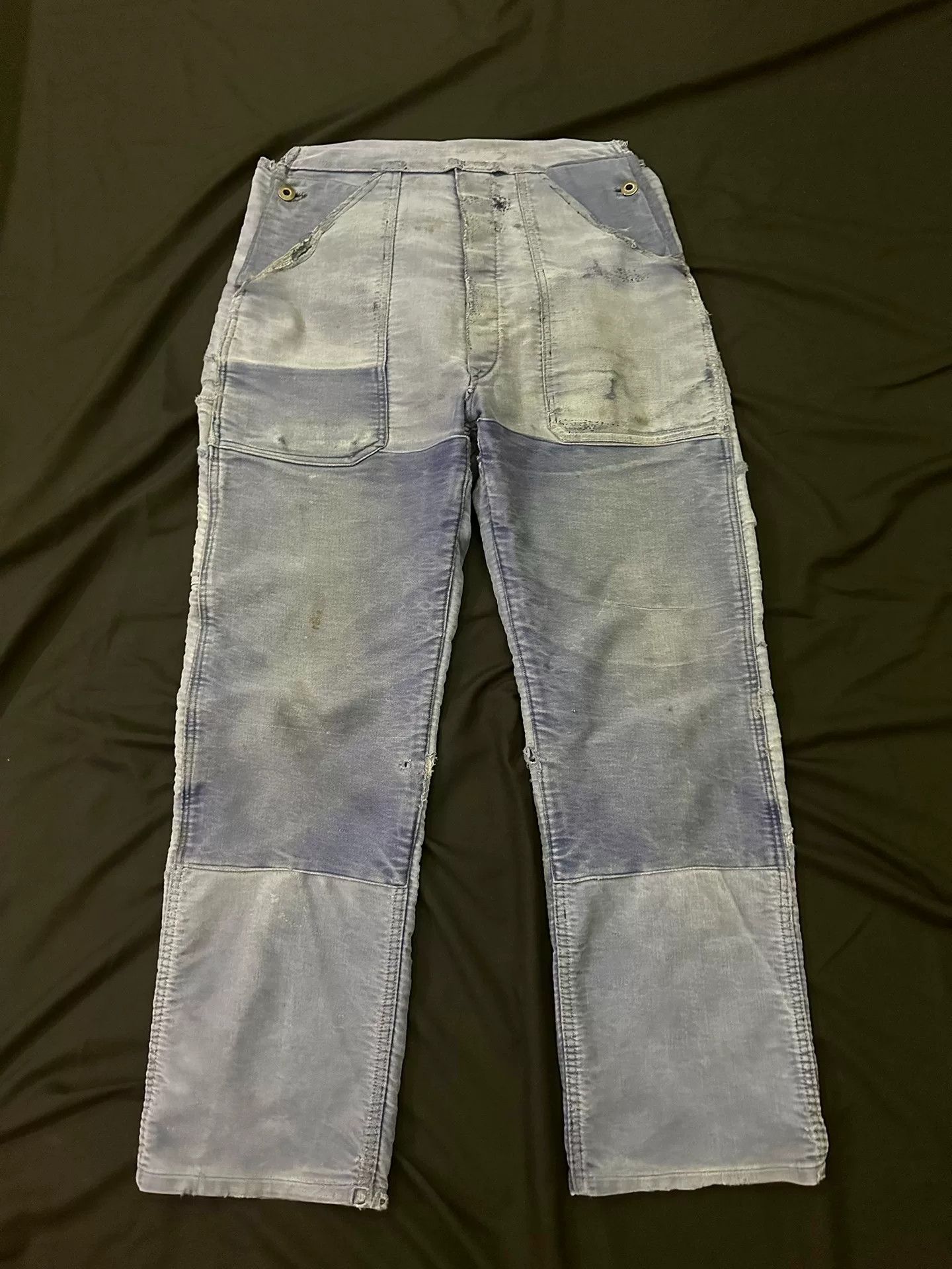 Vintage Vintage French Moleskin Workwear Overalls Size US 31 - 7 Thumbnail