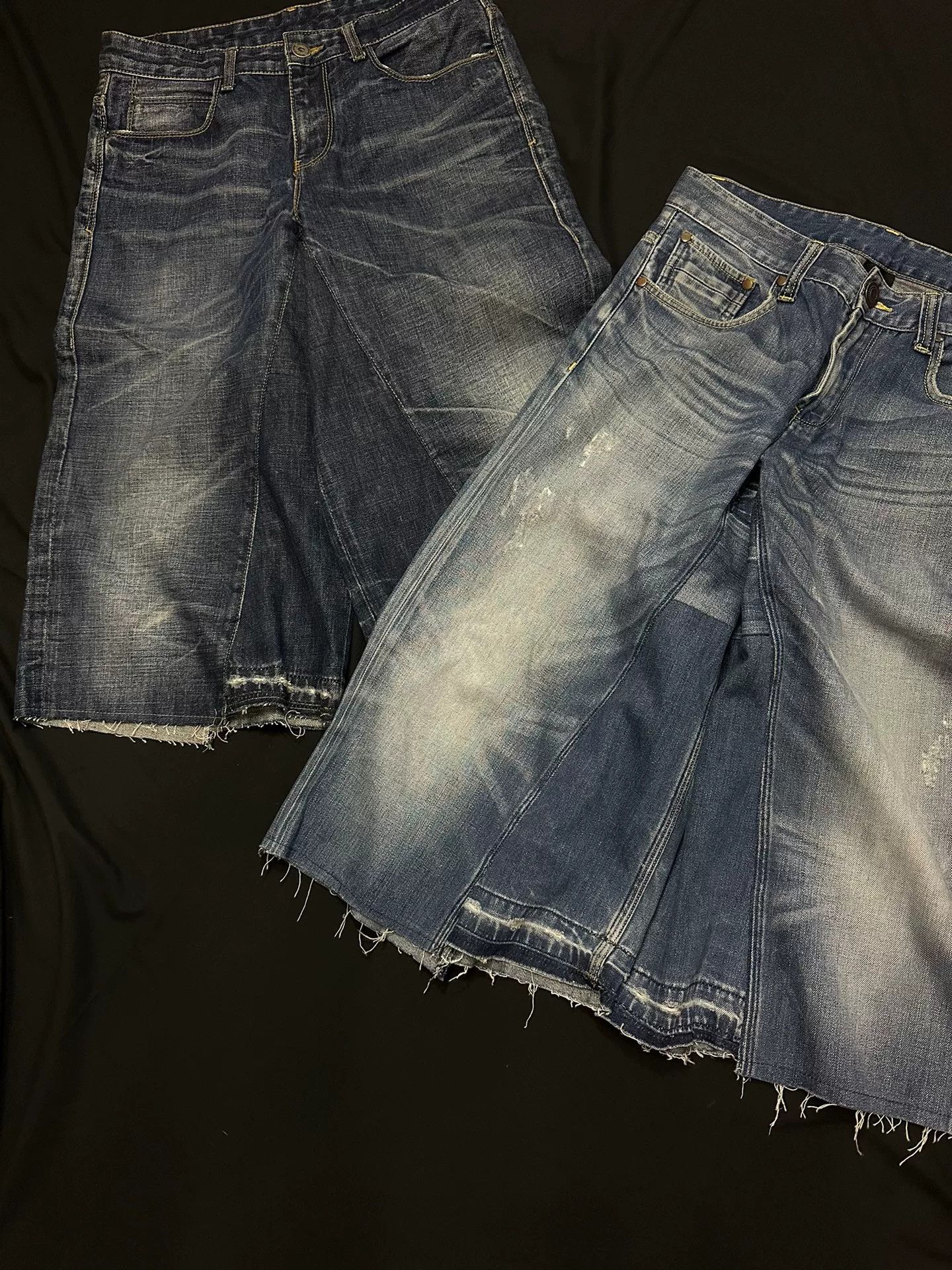 Vintage Vintage 90s Distressed Denim Shorts Size US 31 - 8 Thumbnail