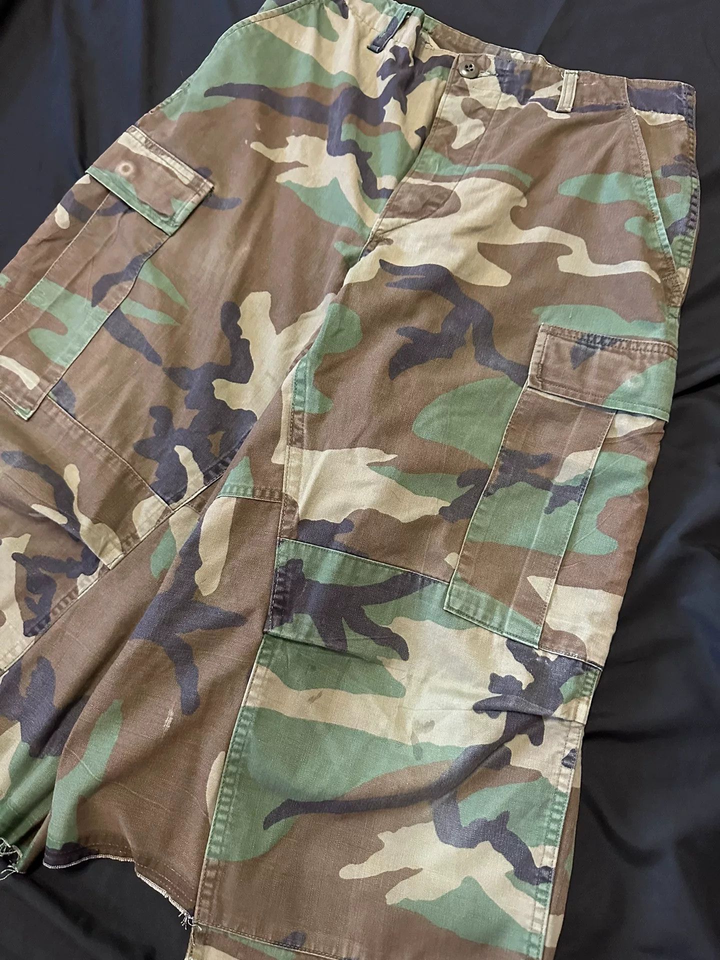 Vintage Vintage 80s 90s Camo Cargo Remake Pants Size US 31 - 3 Thumbnail