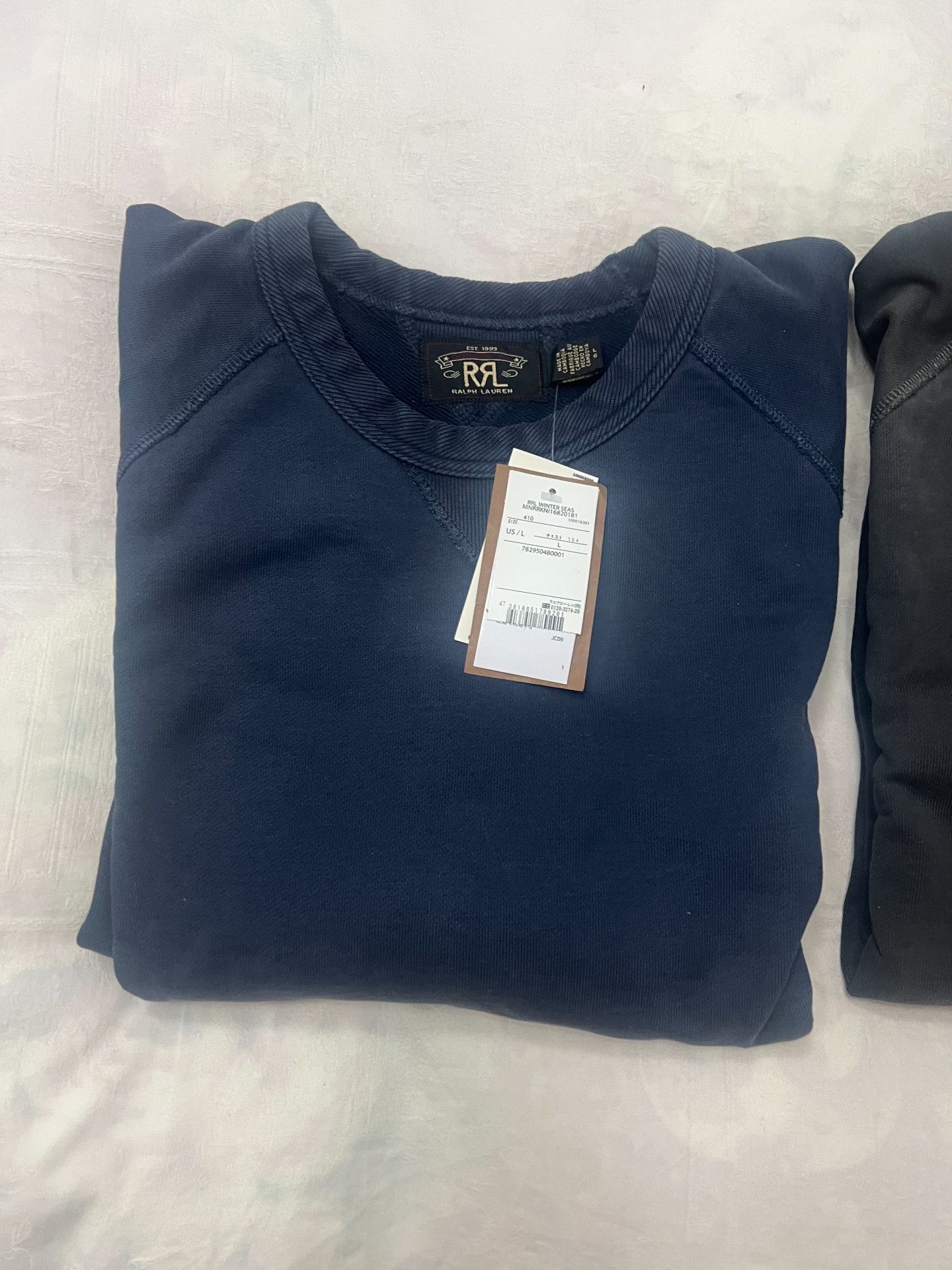 RRL Ralph Lauren RRL Indigo Washed Sweatshirt New Tags Size US L / EU 52-54 / 3 - 8 Thumbnail
