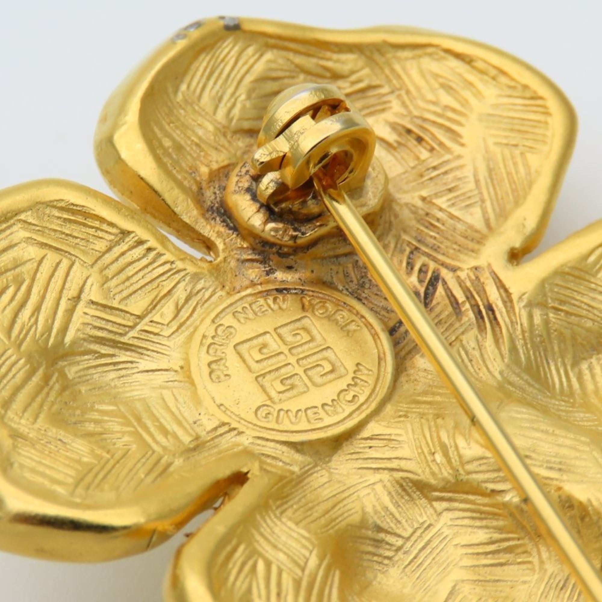Givenchy Givenchy brooch, flower design, metal, gold plated, women's. Size ONE SIZE - 5 Thumbnail