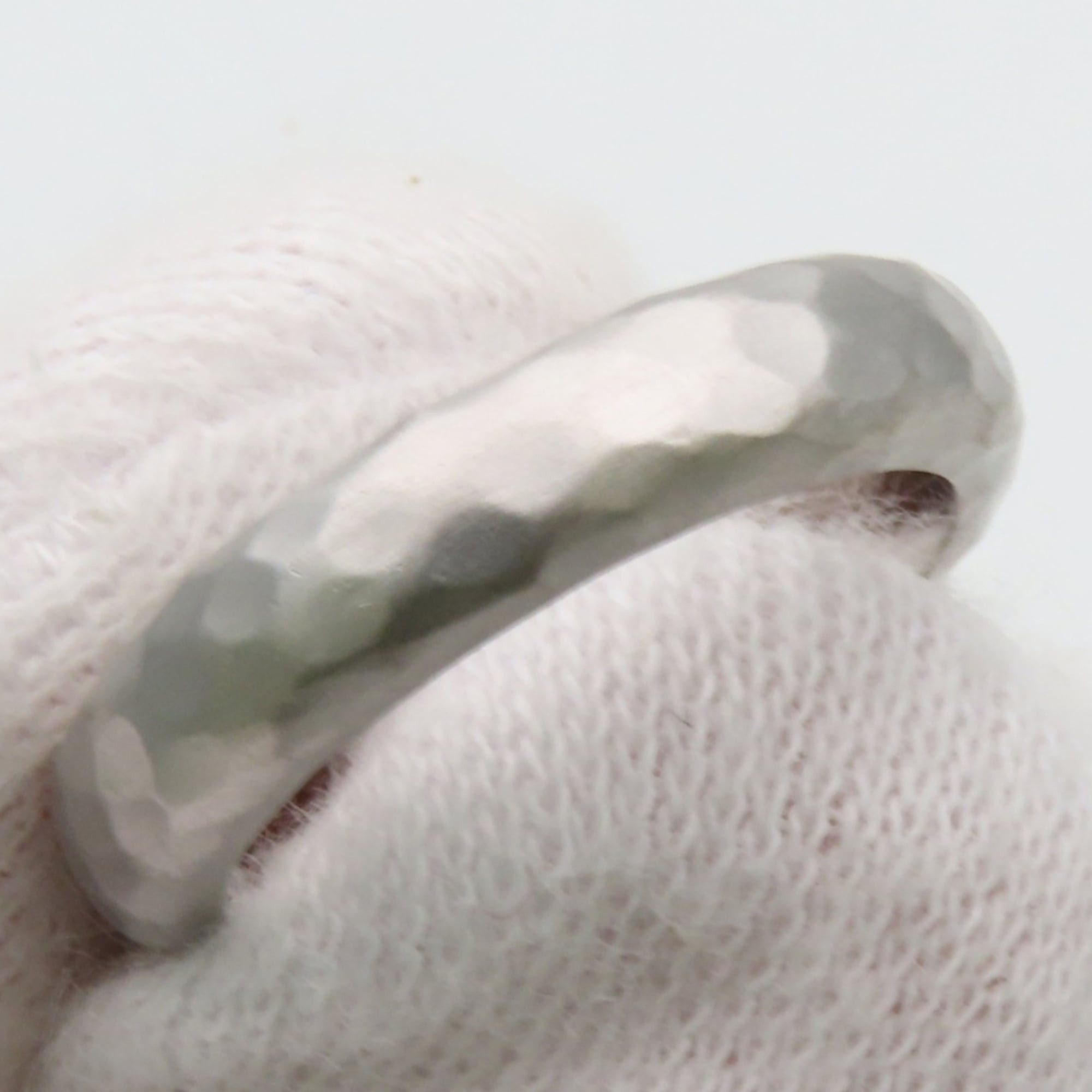 Tiffany & Co. Tiffany & Co. Hammered Ring, 18K White Gold, 1 Diamond, Women's. Size ONE SIZE - 11 Thumbnail