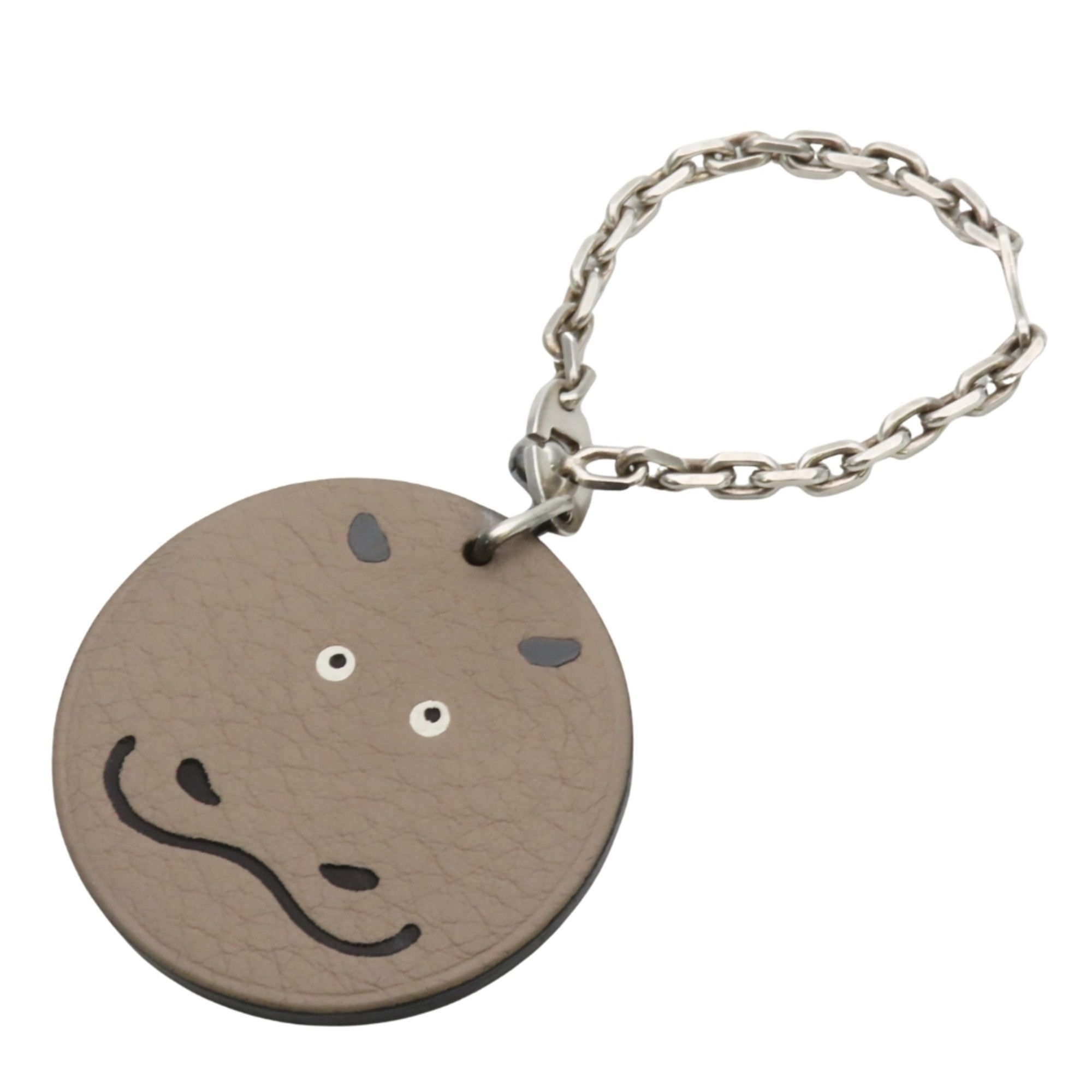 Hermes Hermes Bag Charm Hippopotamus Leather SV925 Greige Cabas Women's Men's HERMES Size ONE SIZE - 2 Thumbnail